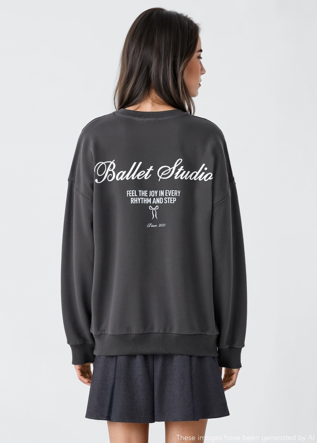 Embroidered message sweatshirt