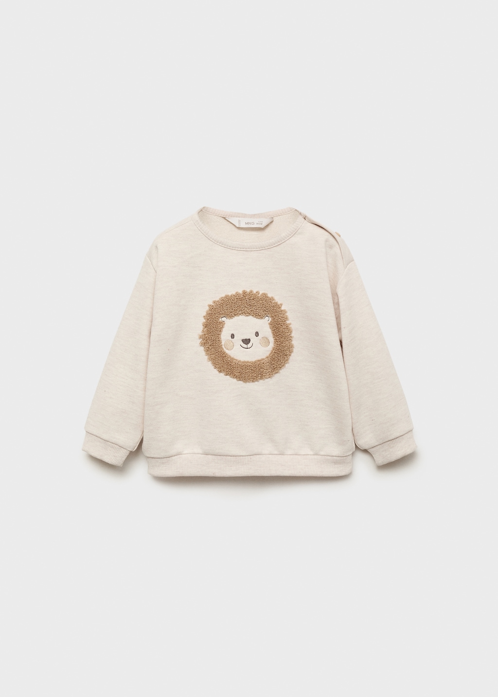 Sweatshirt with embroidered lion