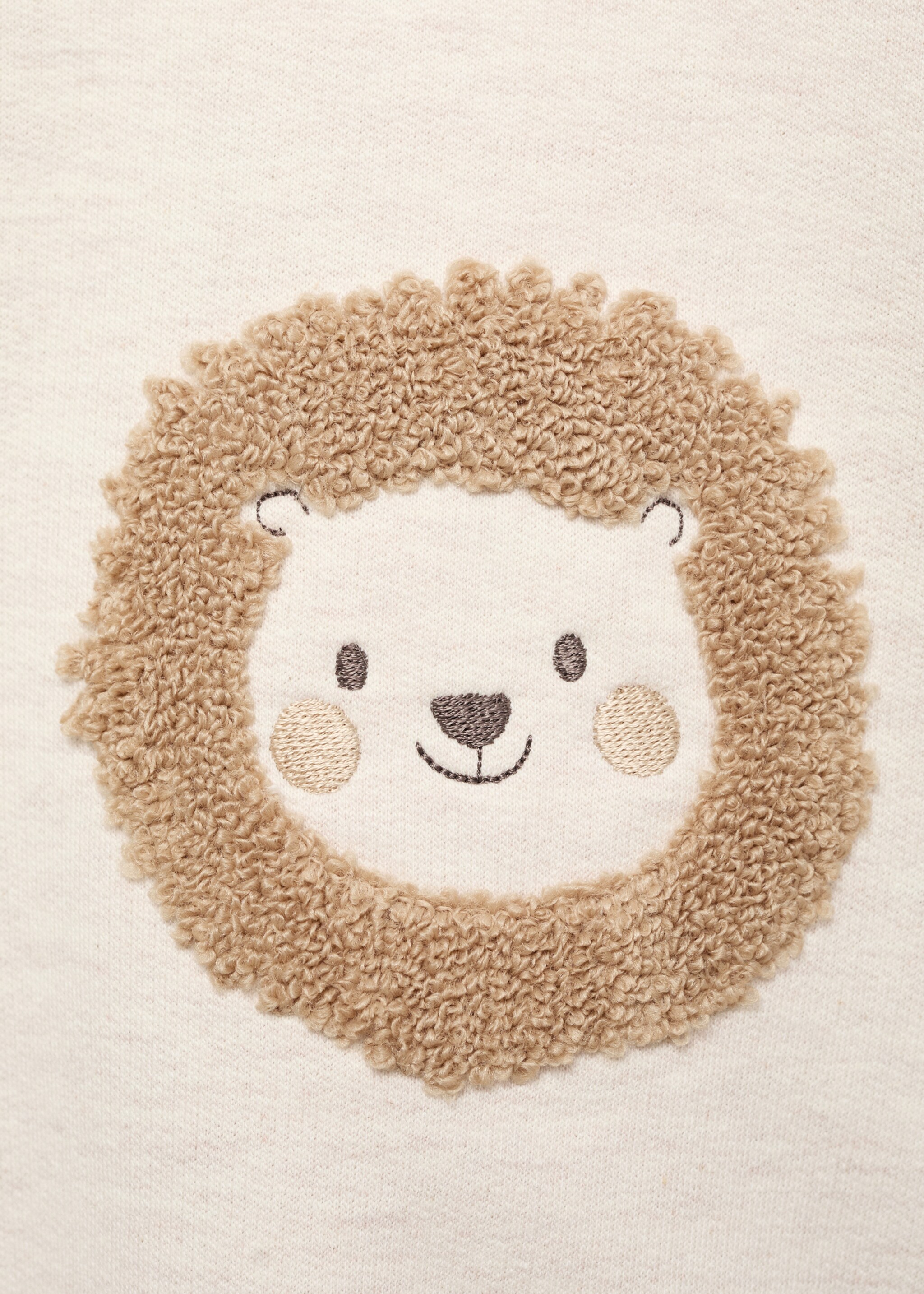 Sweatshirt lion - Details of the article 8, Sand. Ref: 17024079-00.
