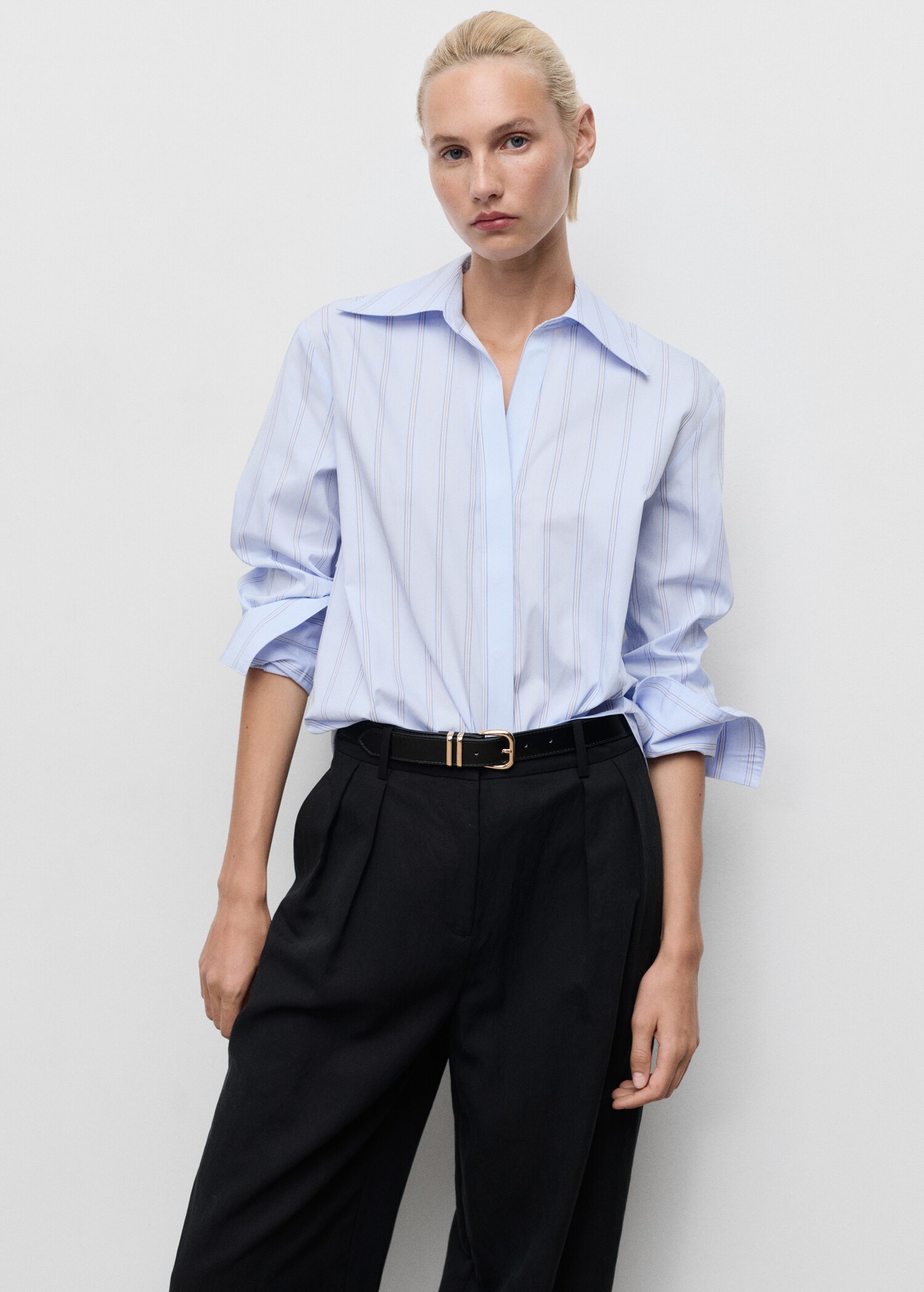 Chemise rayures revers - Plan moyen