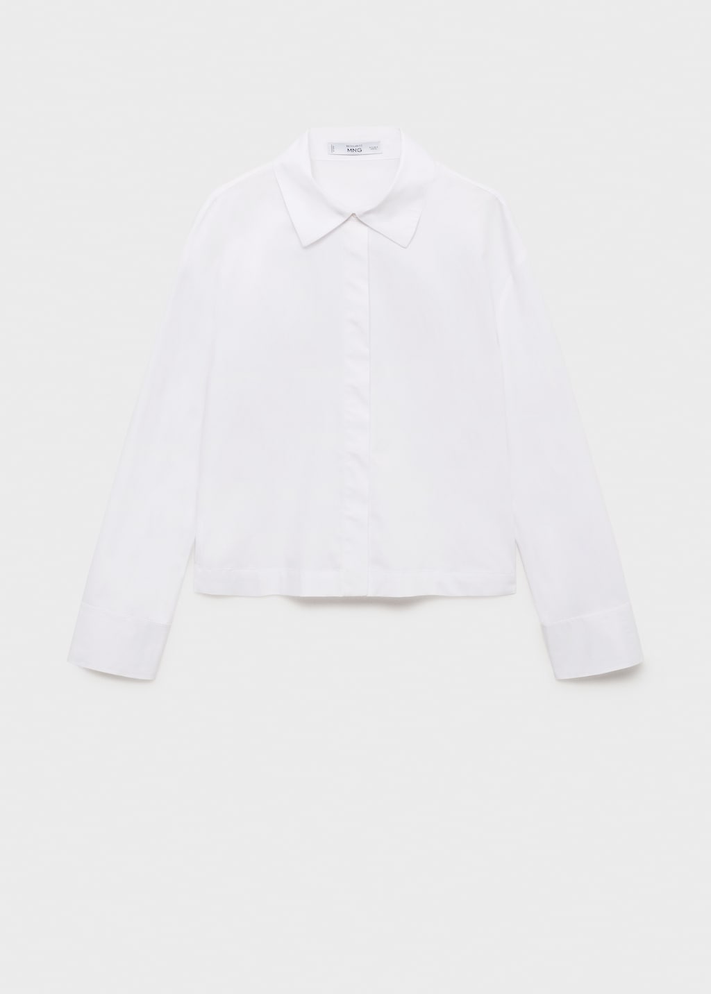 Cropped poplin shirt