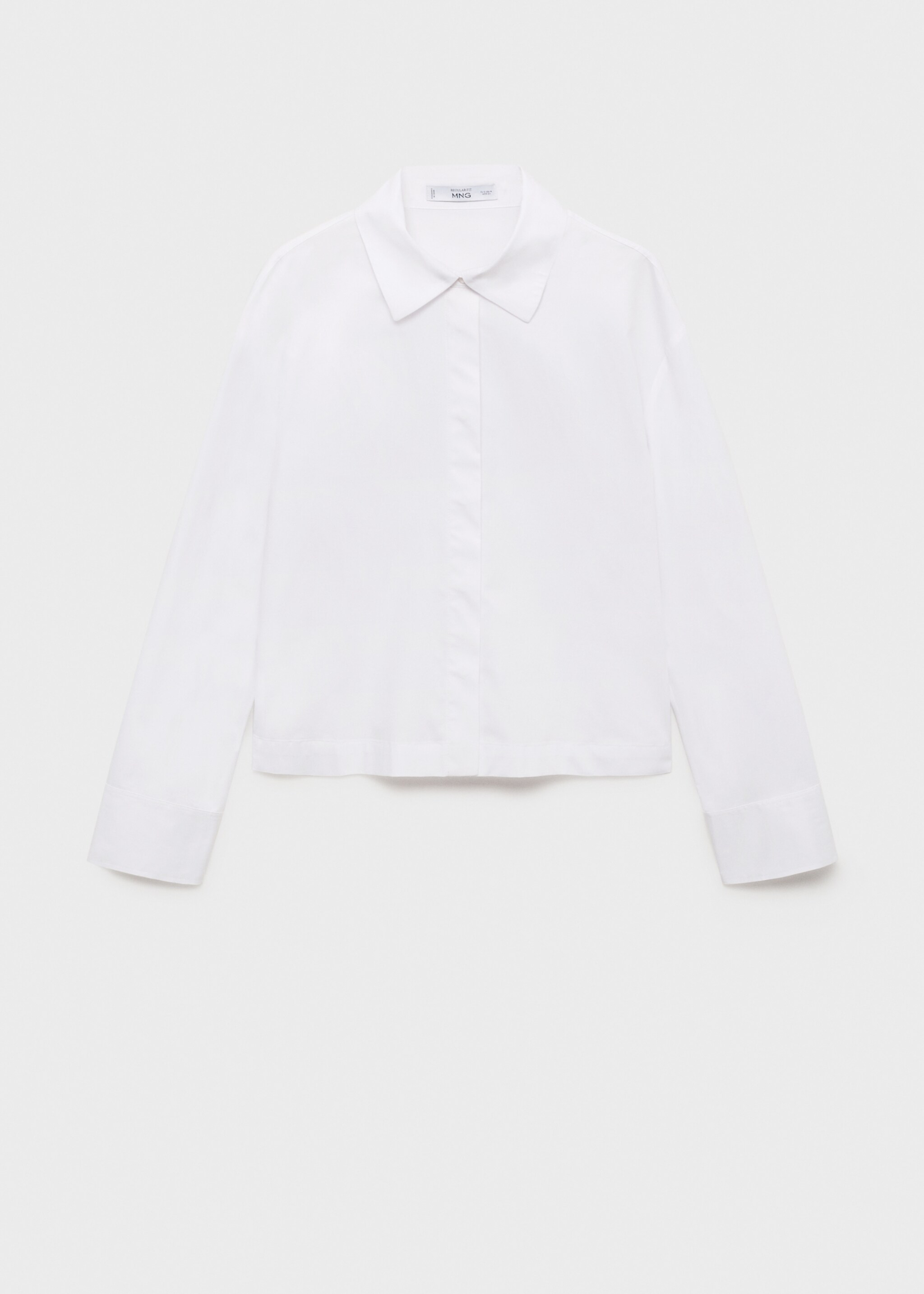 Crop poplin shirt - Article without model