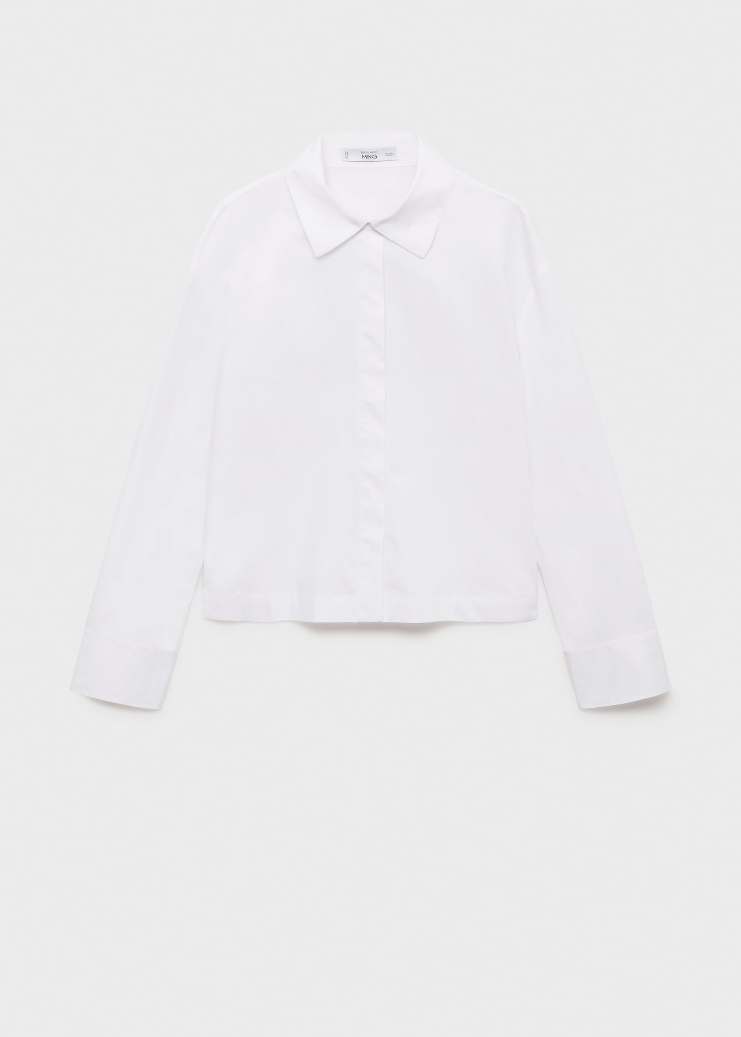 Camicia crop in popeline - Articolo senza modello