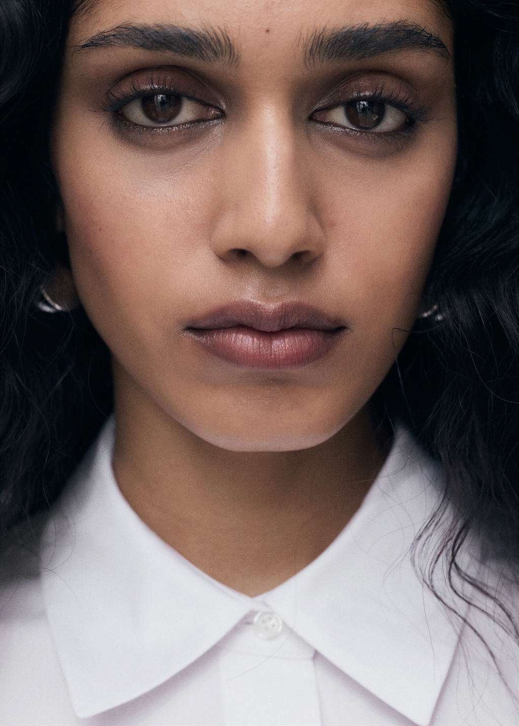 Cropped poplin shirt