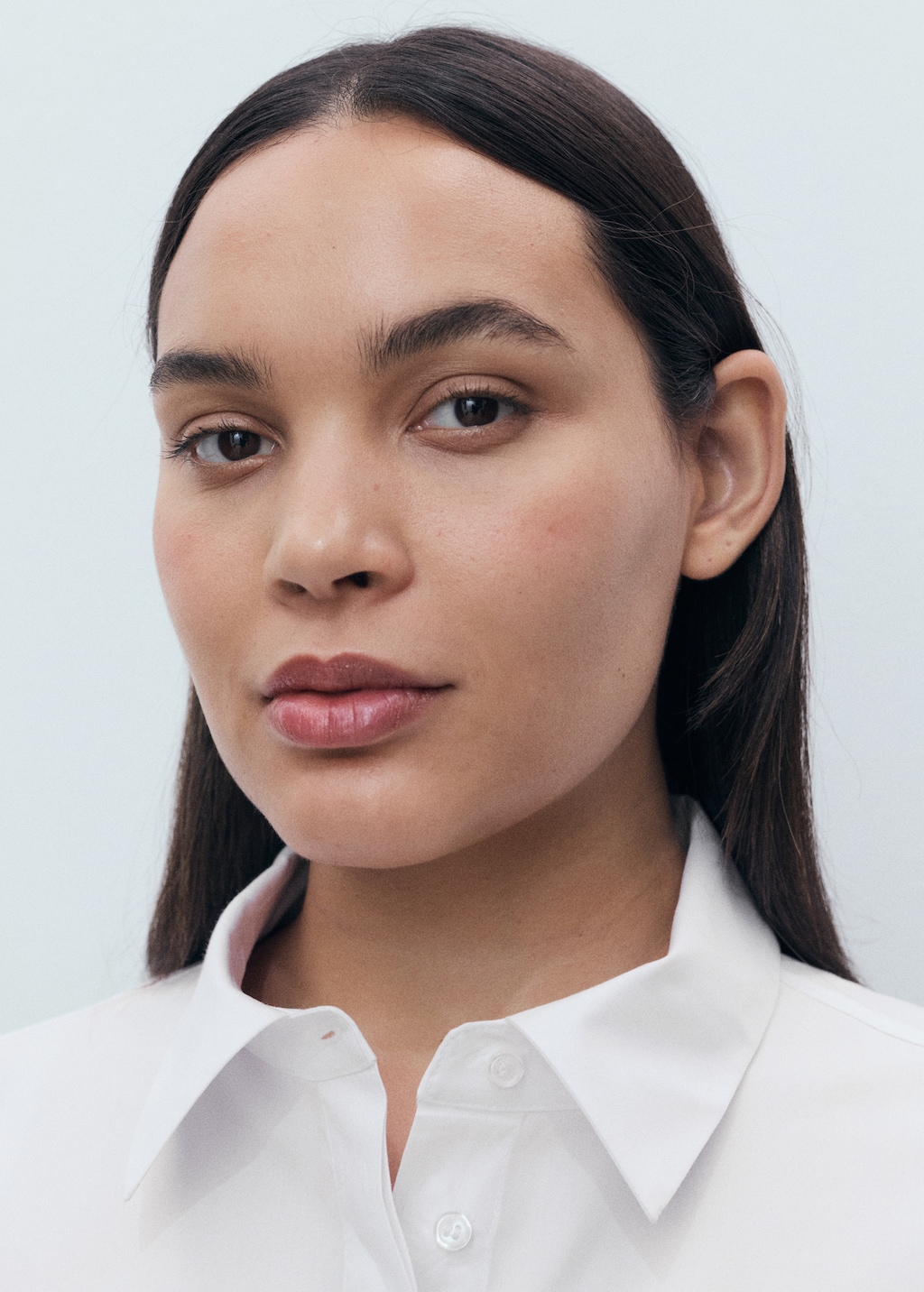 Cropped poplin shirt