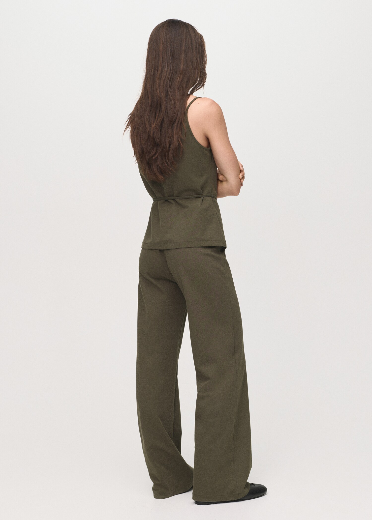 Pantalón recto cintura elástica - Reverso del artículo
