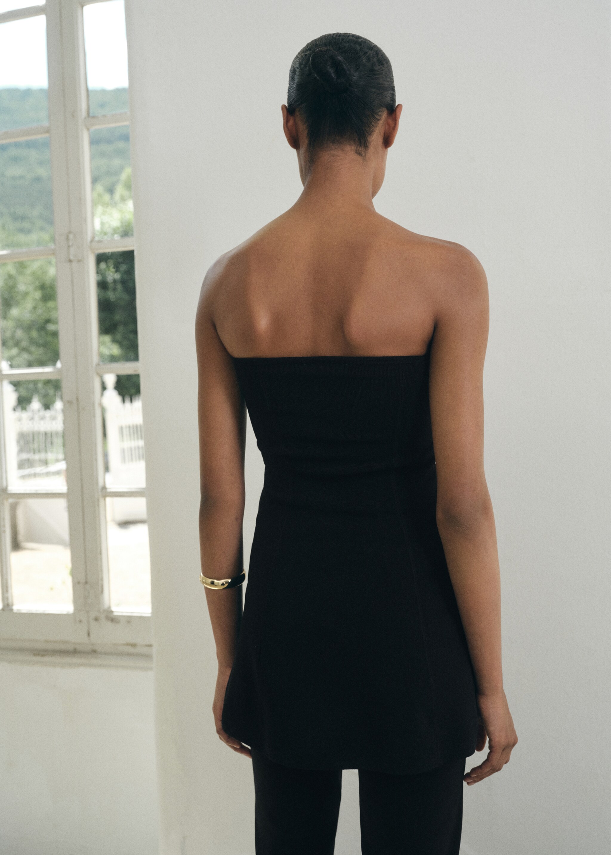 Strapless knitted top - Reverse of the article