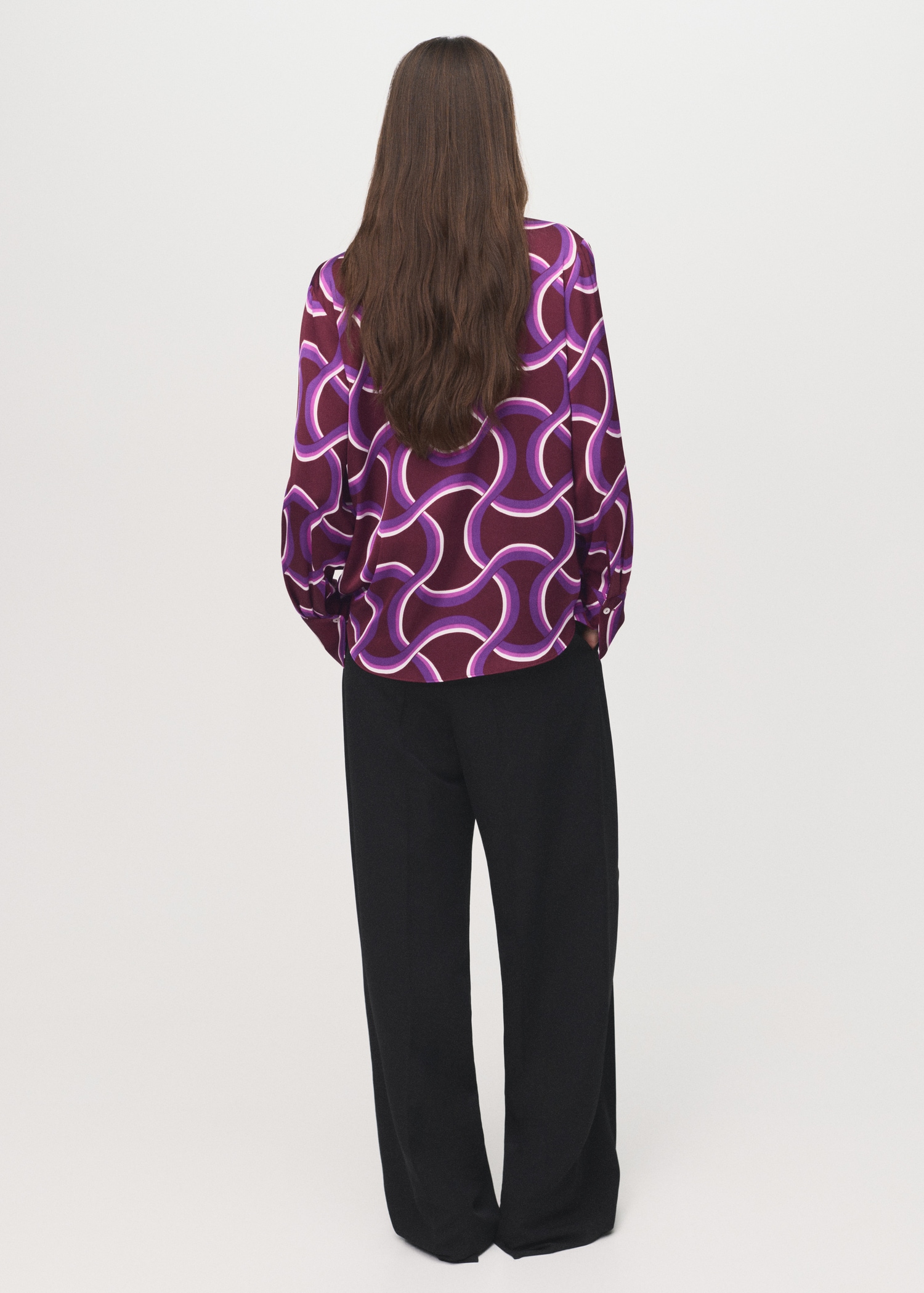 Shirt with abstract print - Women | MANGO USA