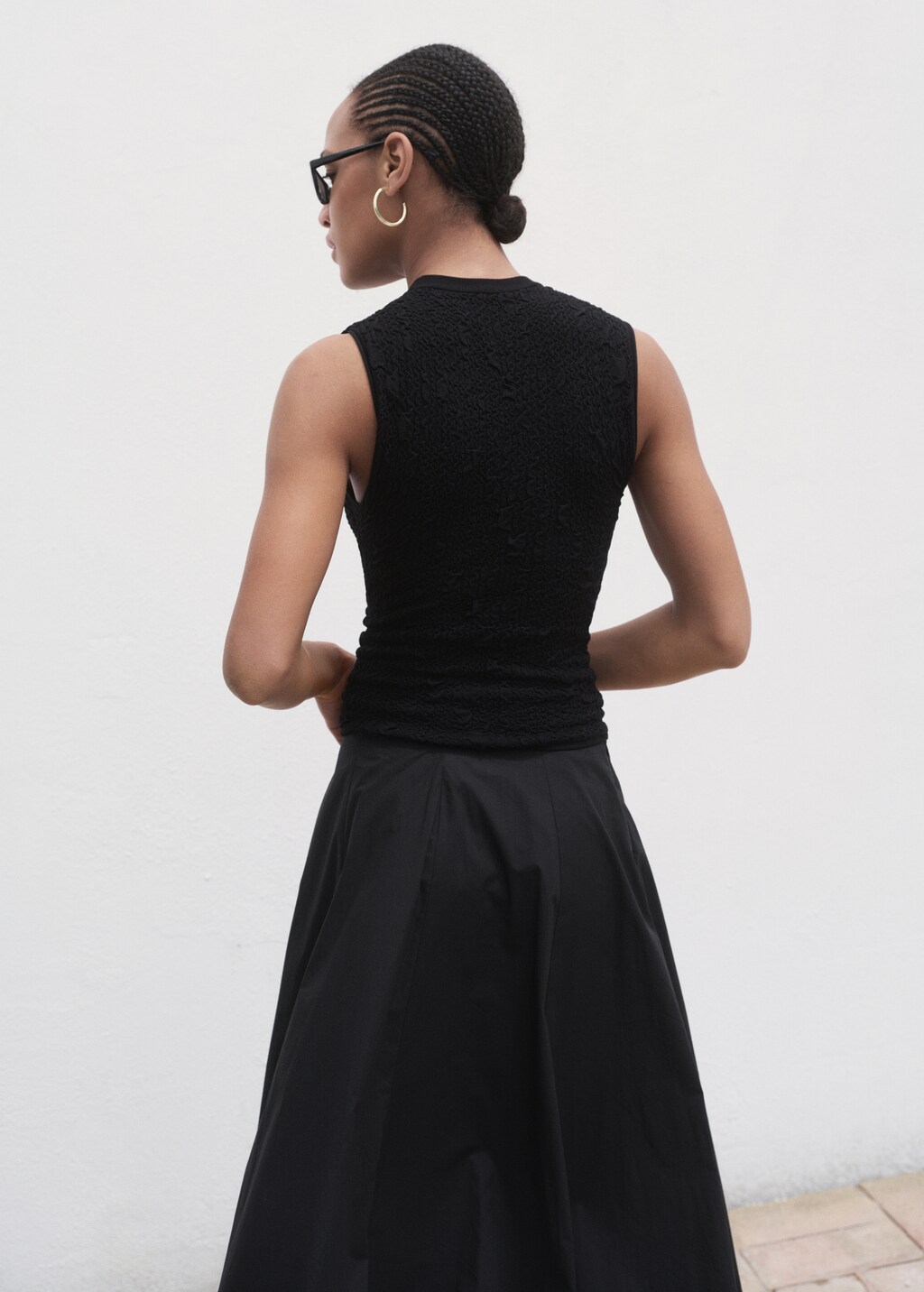 Mango Textured crepe top