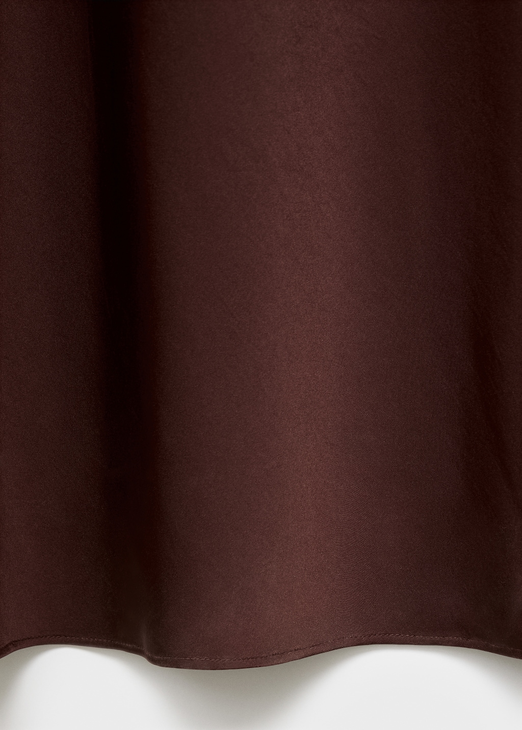 Satin dress with low-cut neckline