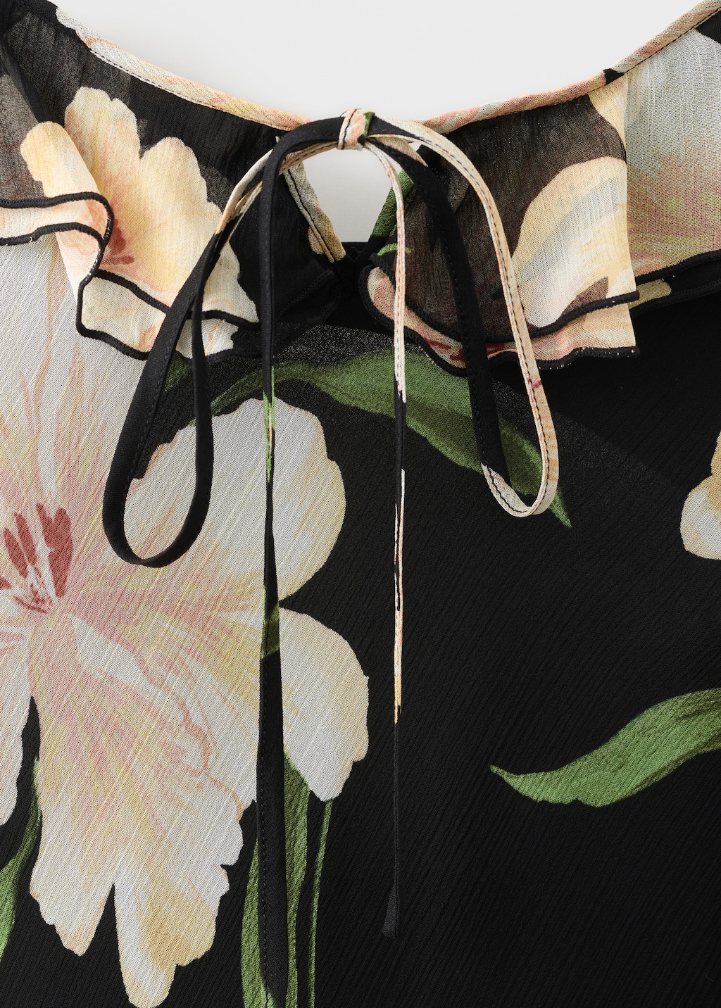 Floral-print dress with ruffle detail