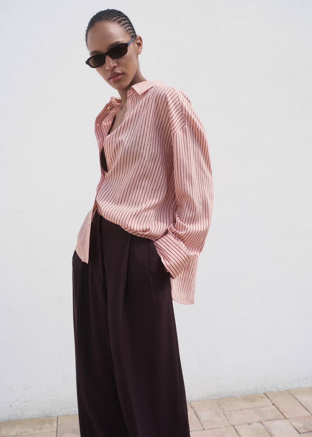 トップス maa Oversize striped shirt - Women | MANGO USA