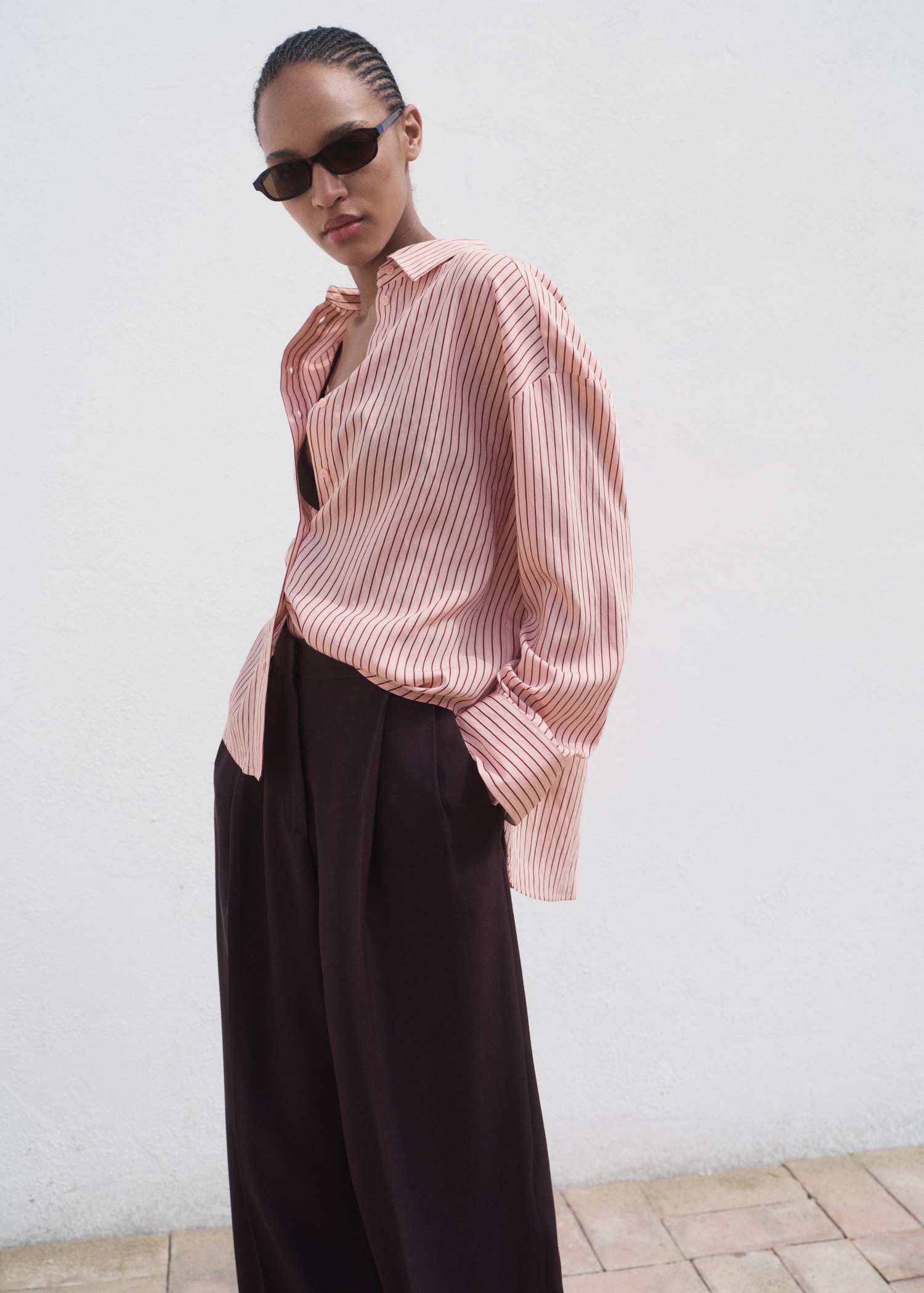 Oversize striped shirt - Medium plane
