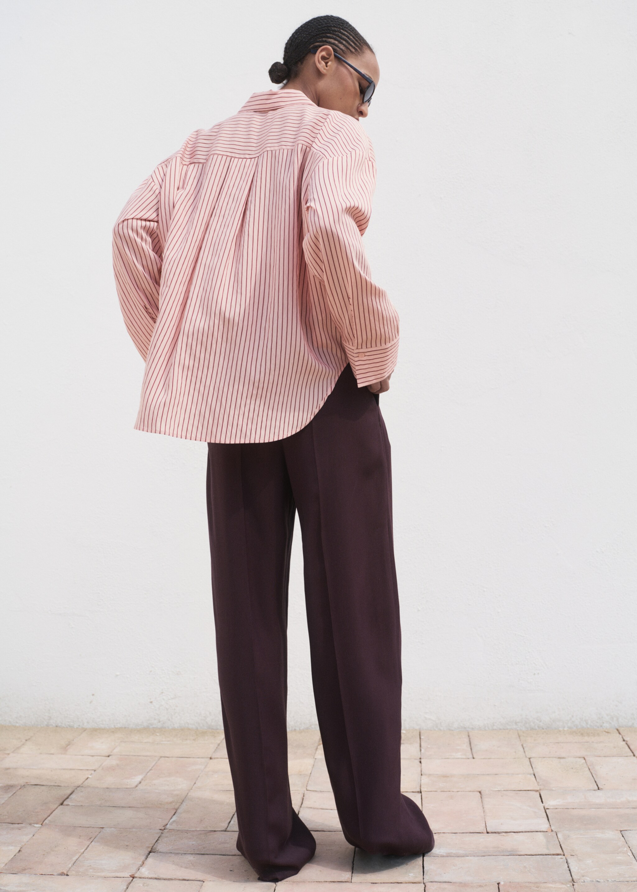 Oversize striped shirt - Reverse of the article