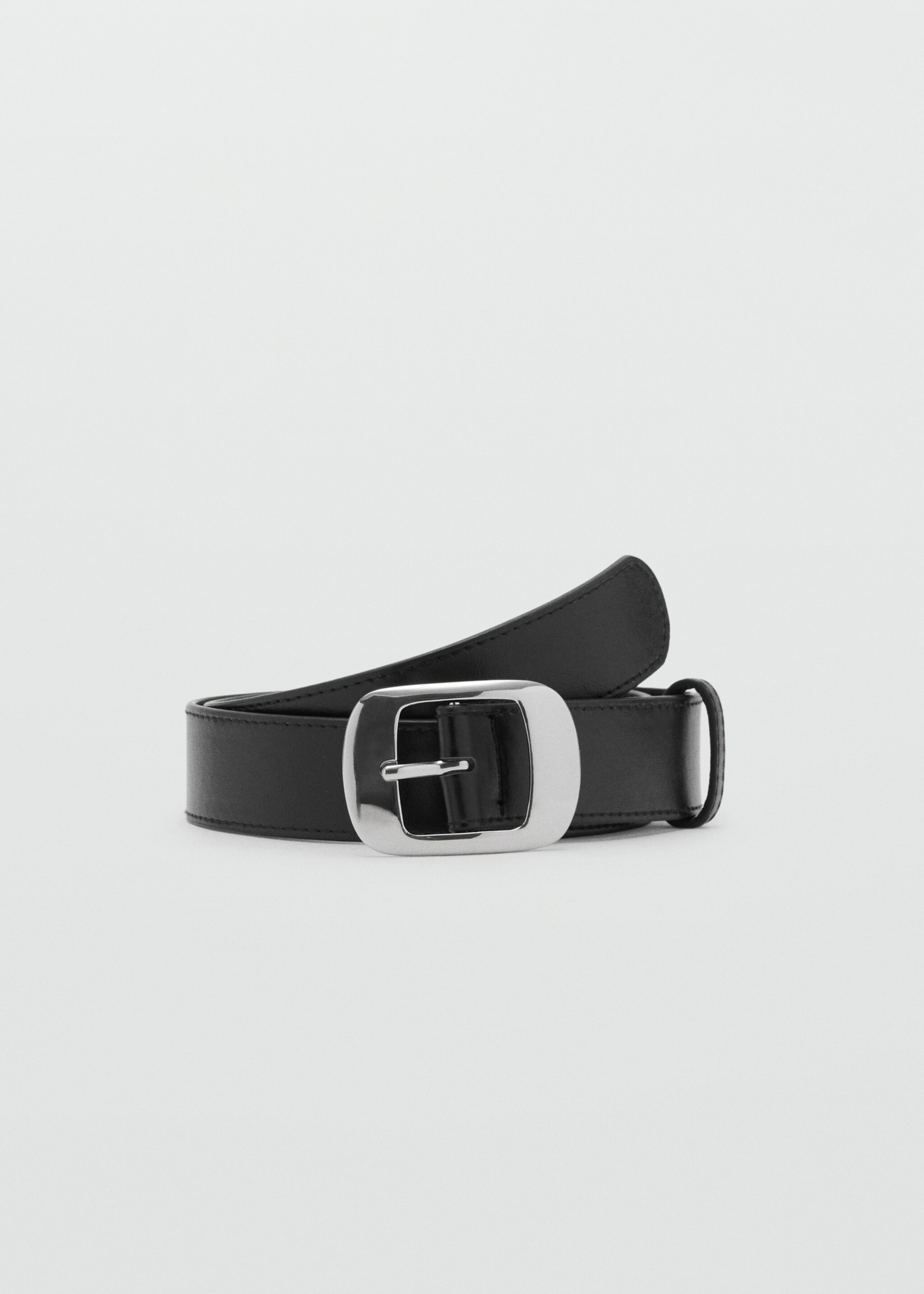 Ceinture boucle carrée - Article sans modèle, Noir. Ref: 17024096-00.