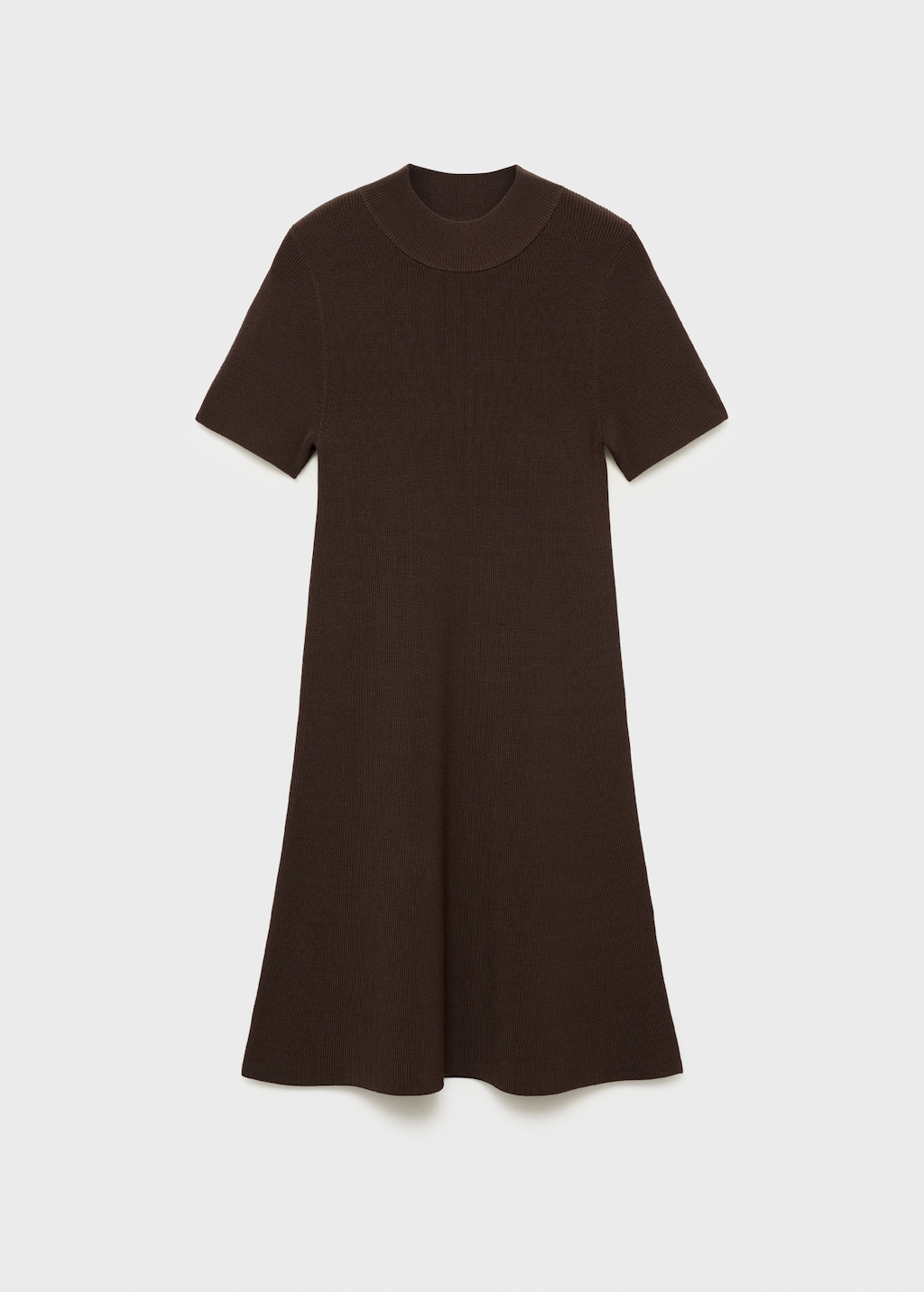 Perkins-neck knitted dress