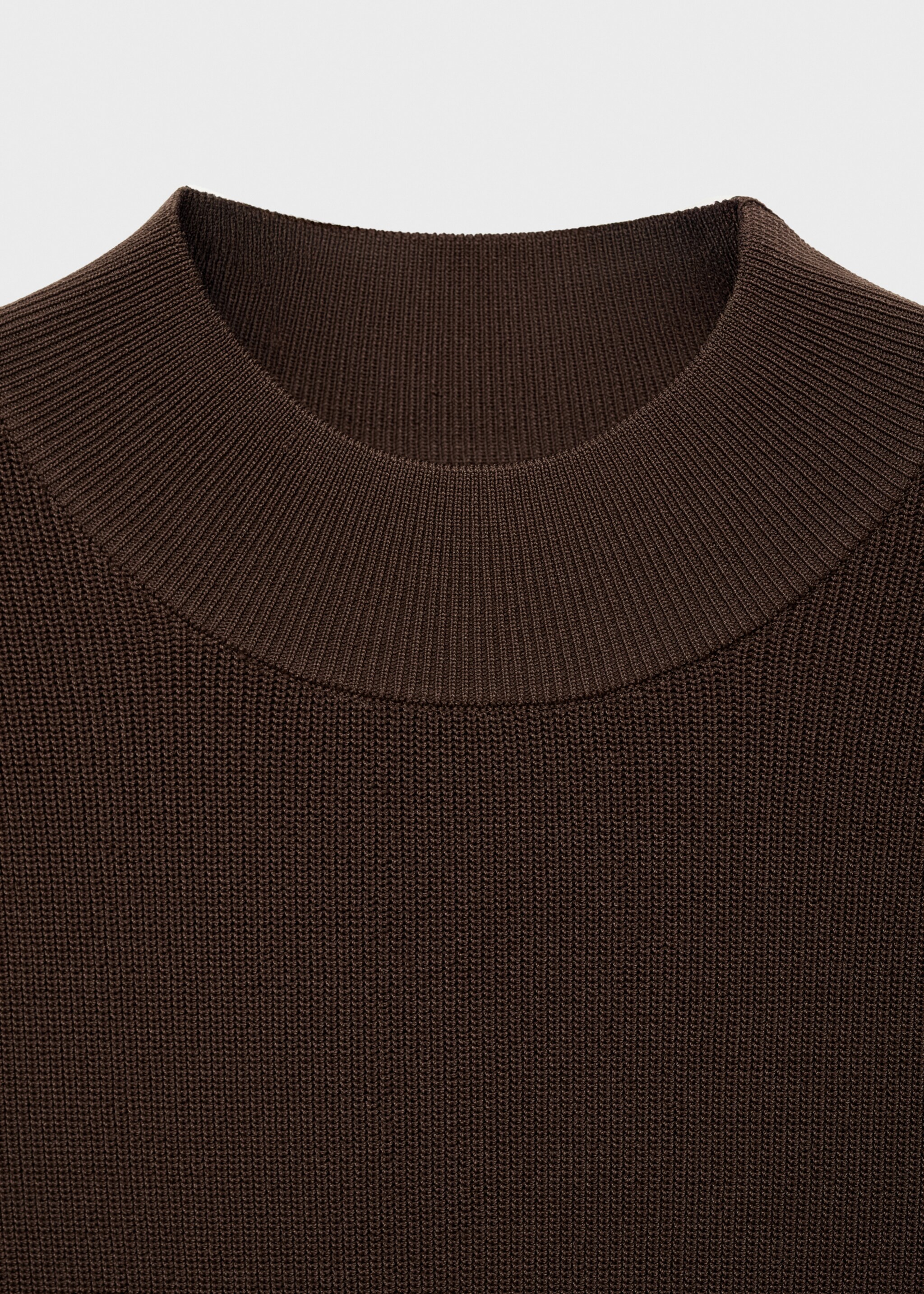 Robe maille col montant - Détail de l'article 8, Chocolat. Ref: 17024099-00.