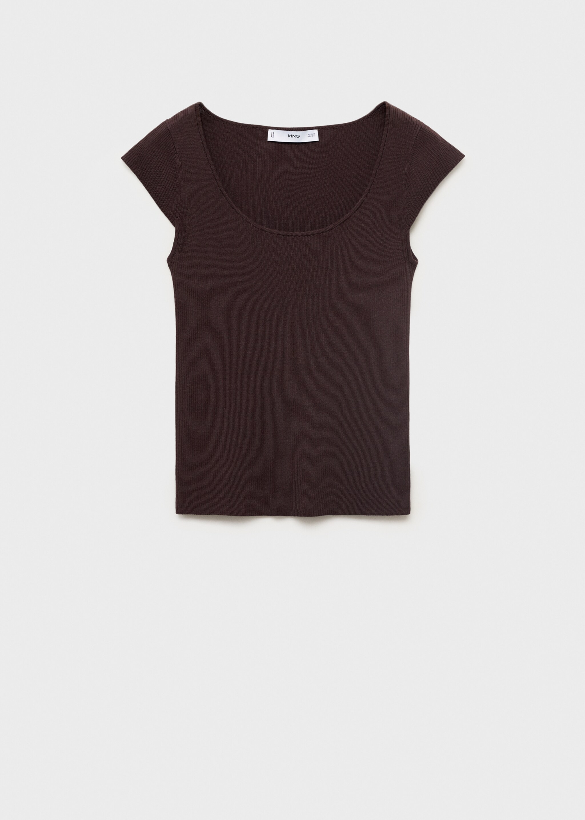 Pull-over maille côtelée manches courtes - Article sans modèle