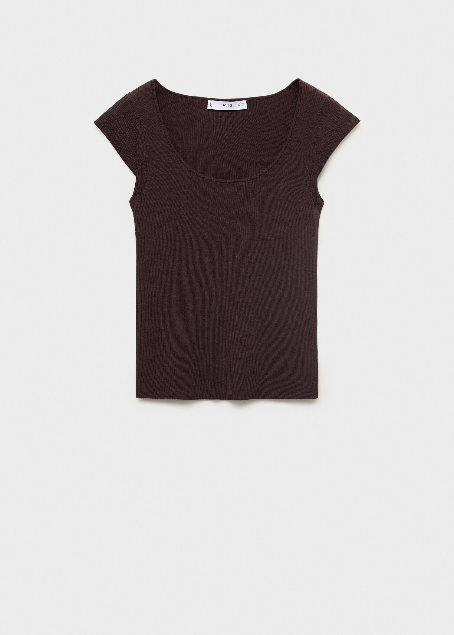 Pull-over maille côtelée manches courtes - Article sans modèle