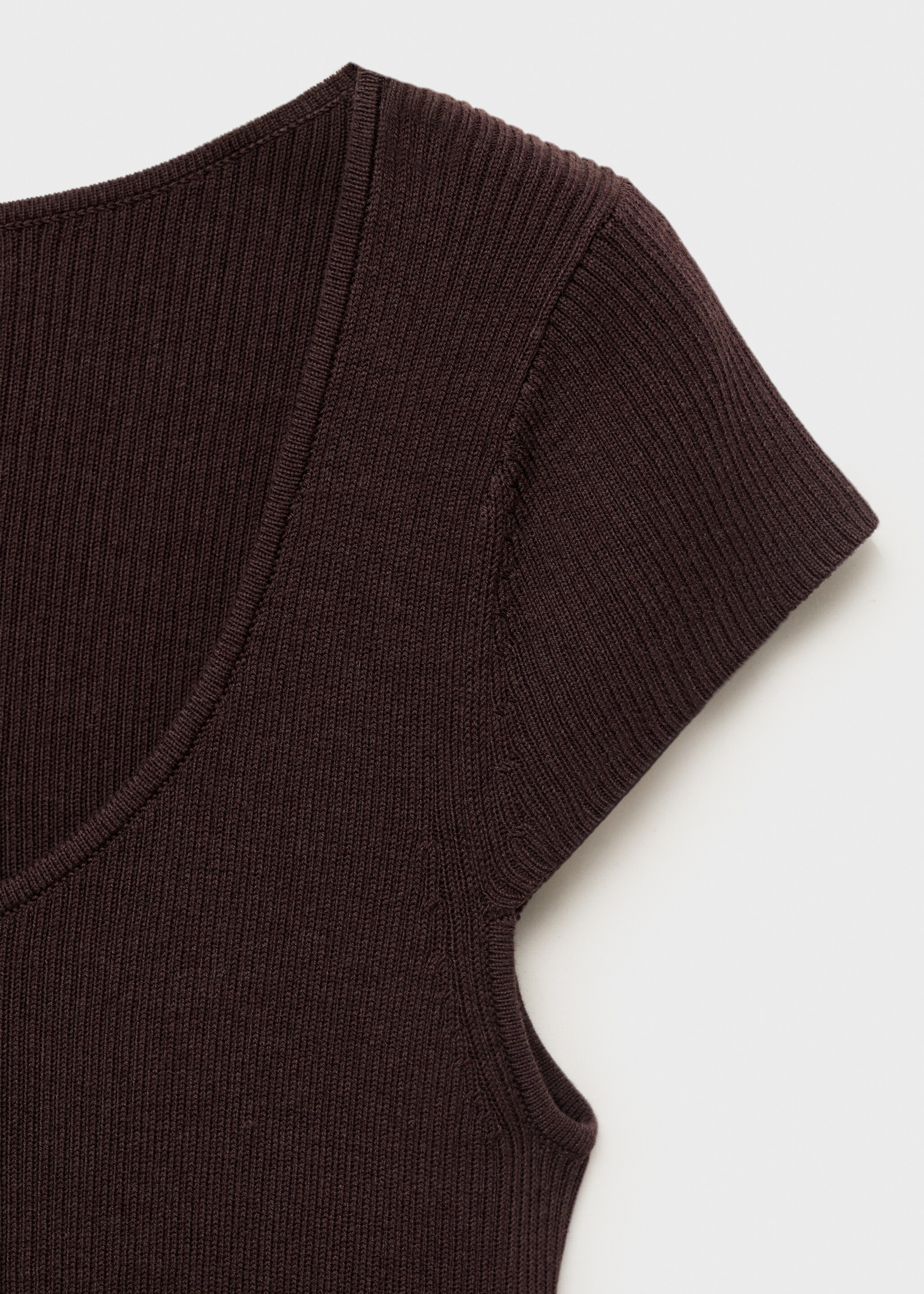 Pull-over maille côtelée manches courtes - Détail de l'article 8