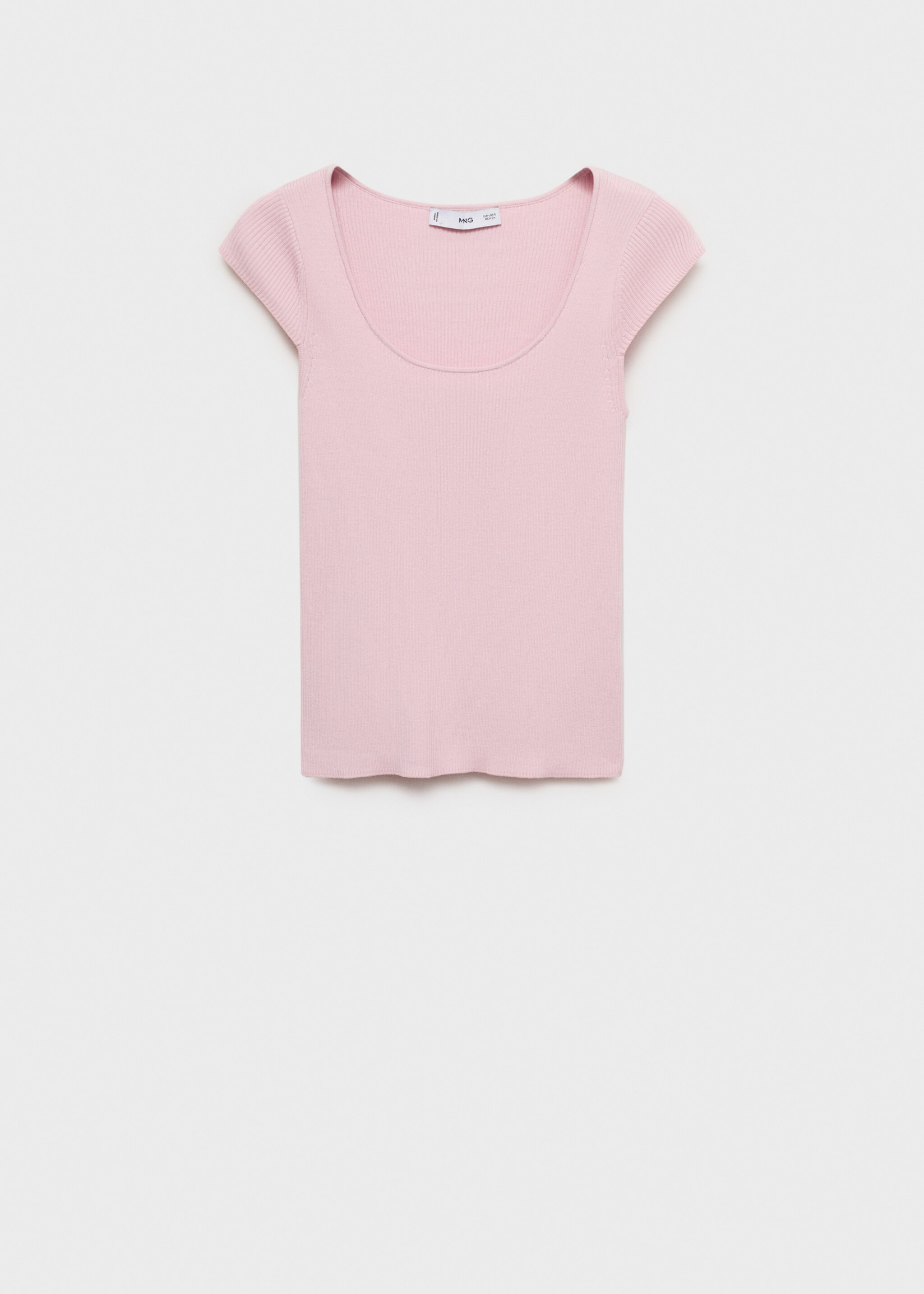 Pull-over maille côtelée manches courtes - Article sans modèle