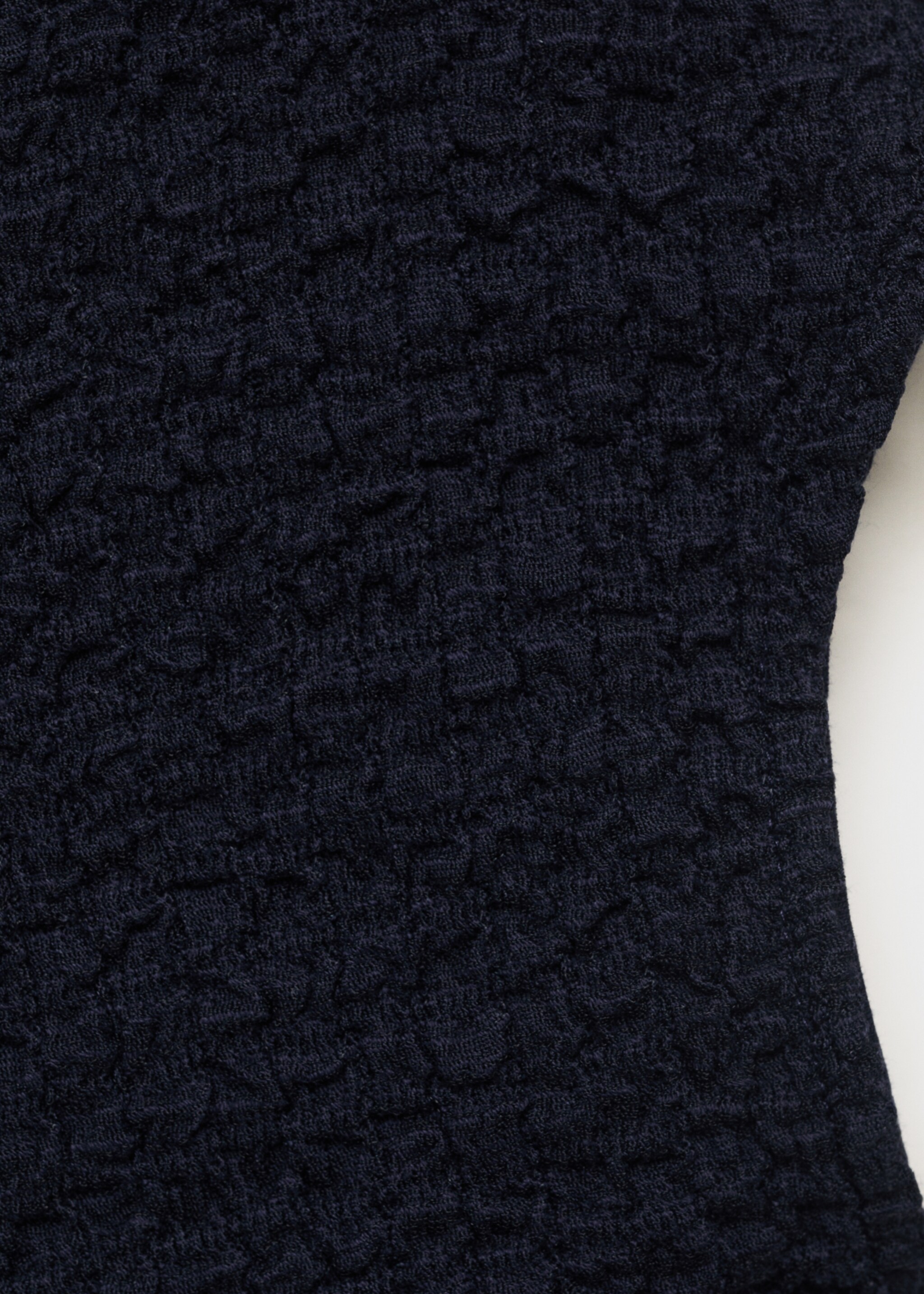 Textured cotton top - Details of the article 0, Navy. Ref: 17024101-00.