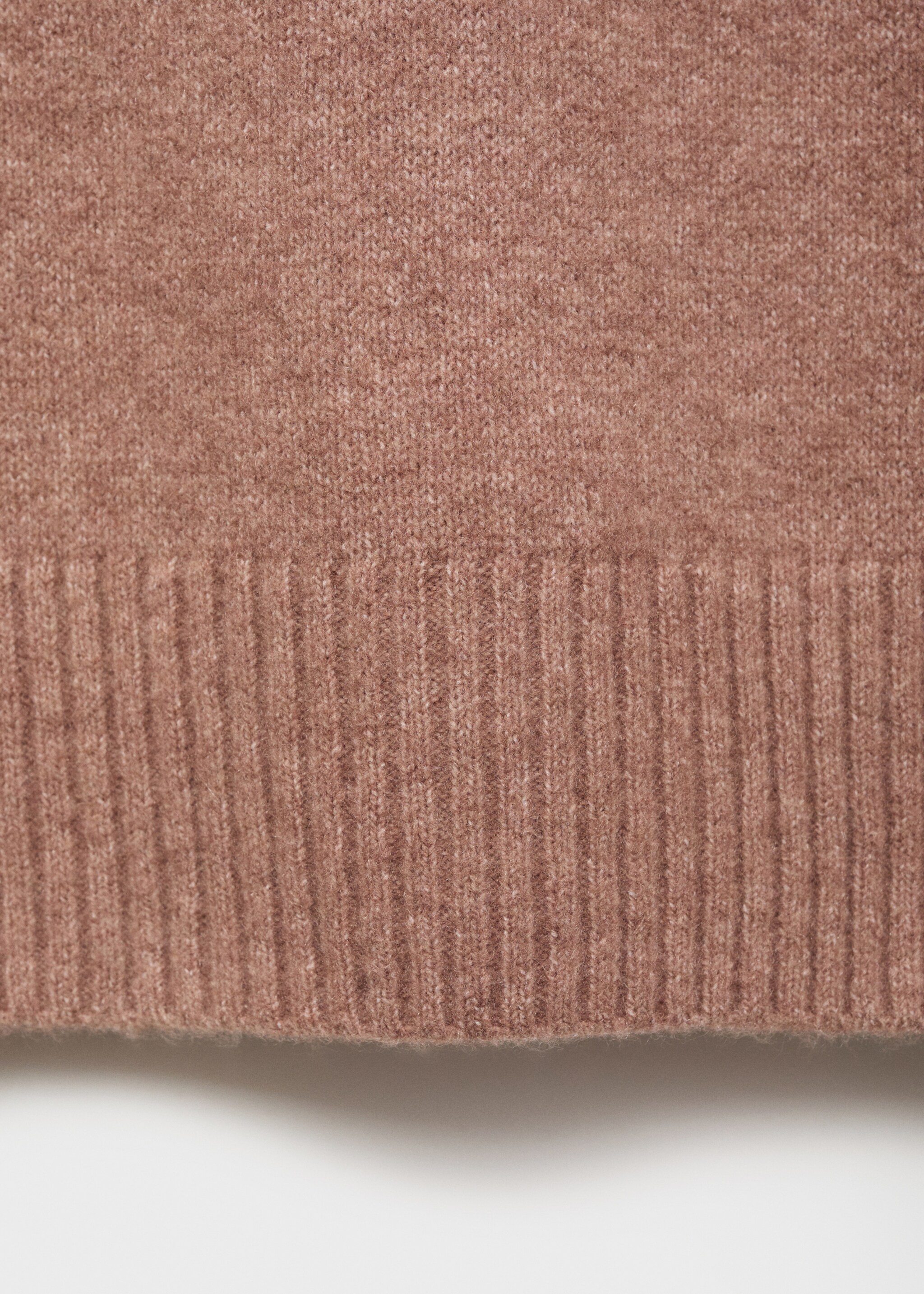 Round-neck knitted sweater - Details of the article 0, Medium Brown. Ref: 17024102-00.