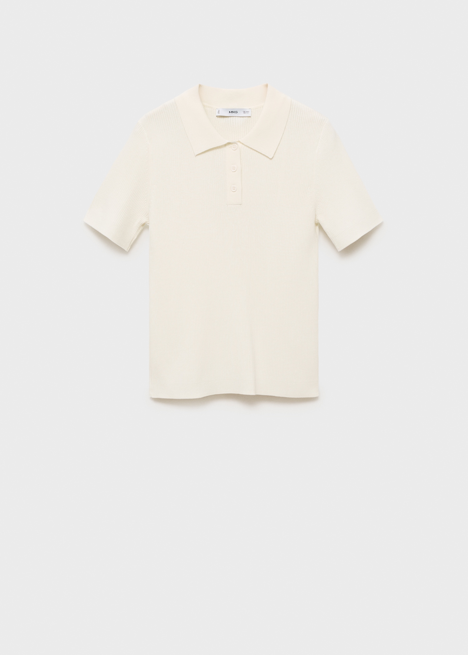 Short-sleeved polo-neck sweater - Article without model