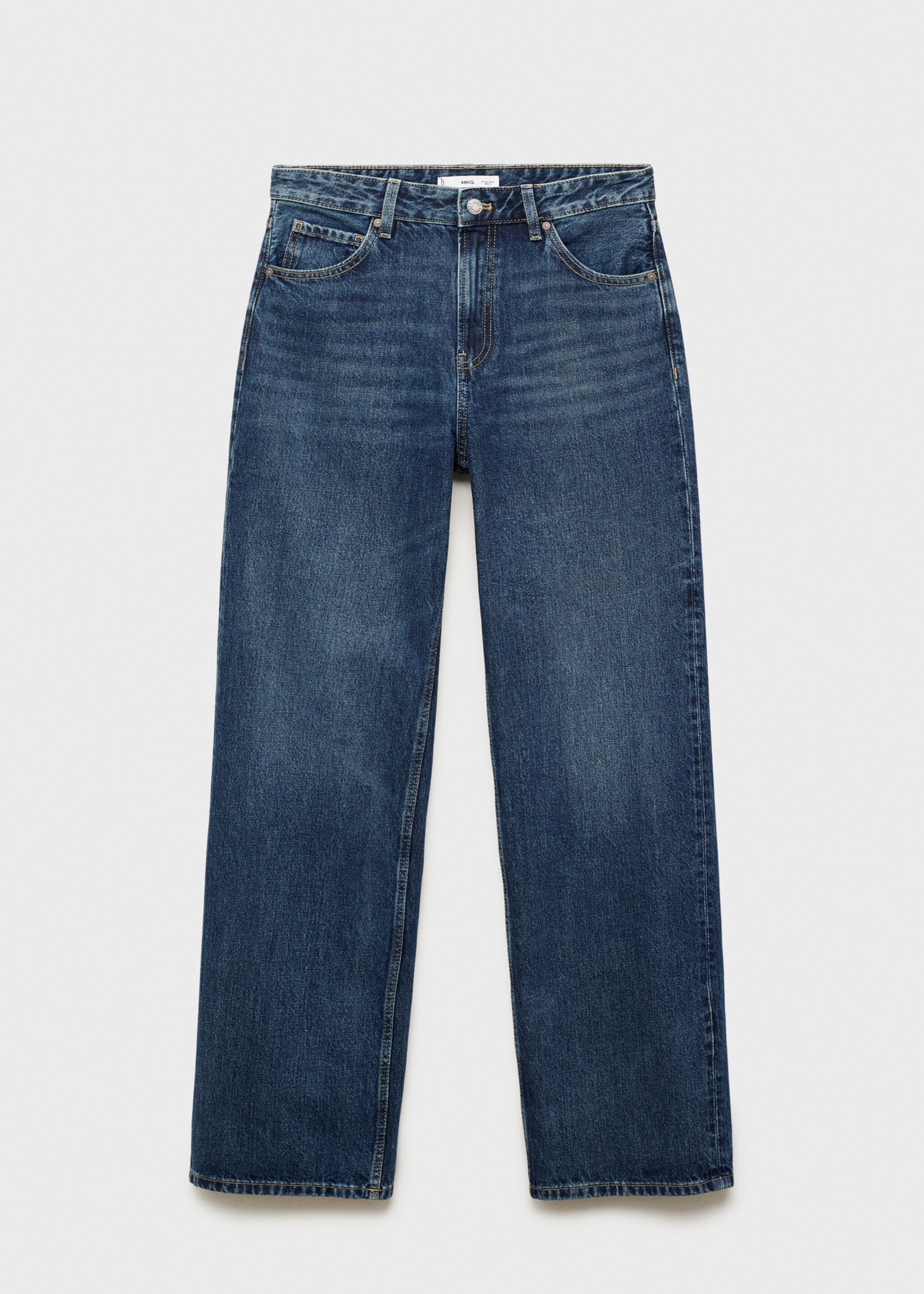 Miami medium-rise straight-fit jeans - Article without model, Dark Blue. Ref: 17024104-00.