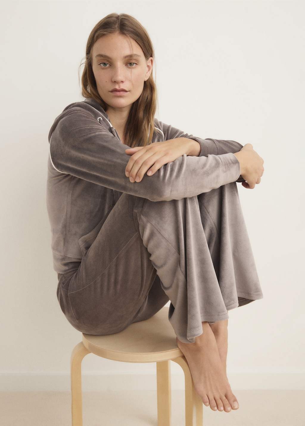 Soft-touch velour pants