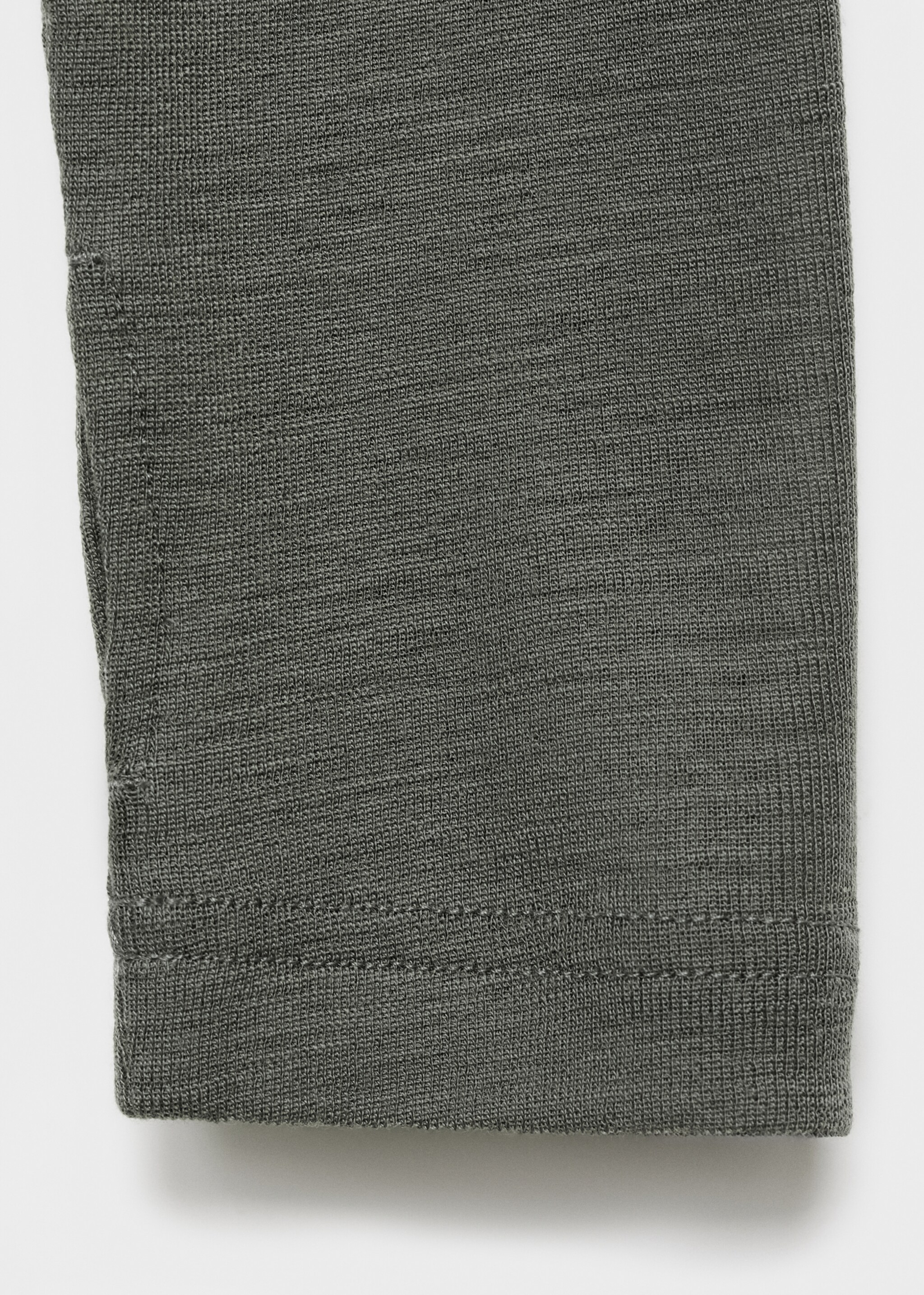 Wool hooded t-shirt - Details of the article 0, Green. Ref: 17024106-00.