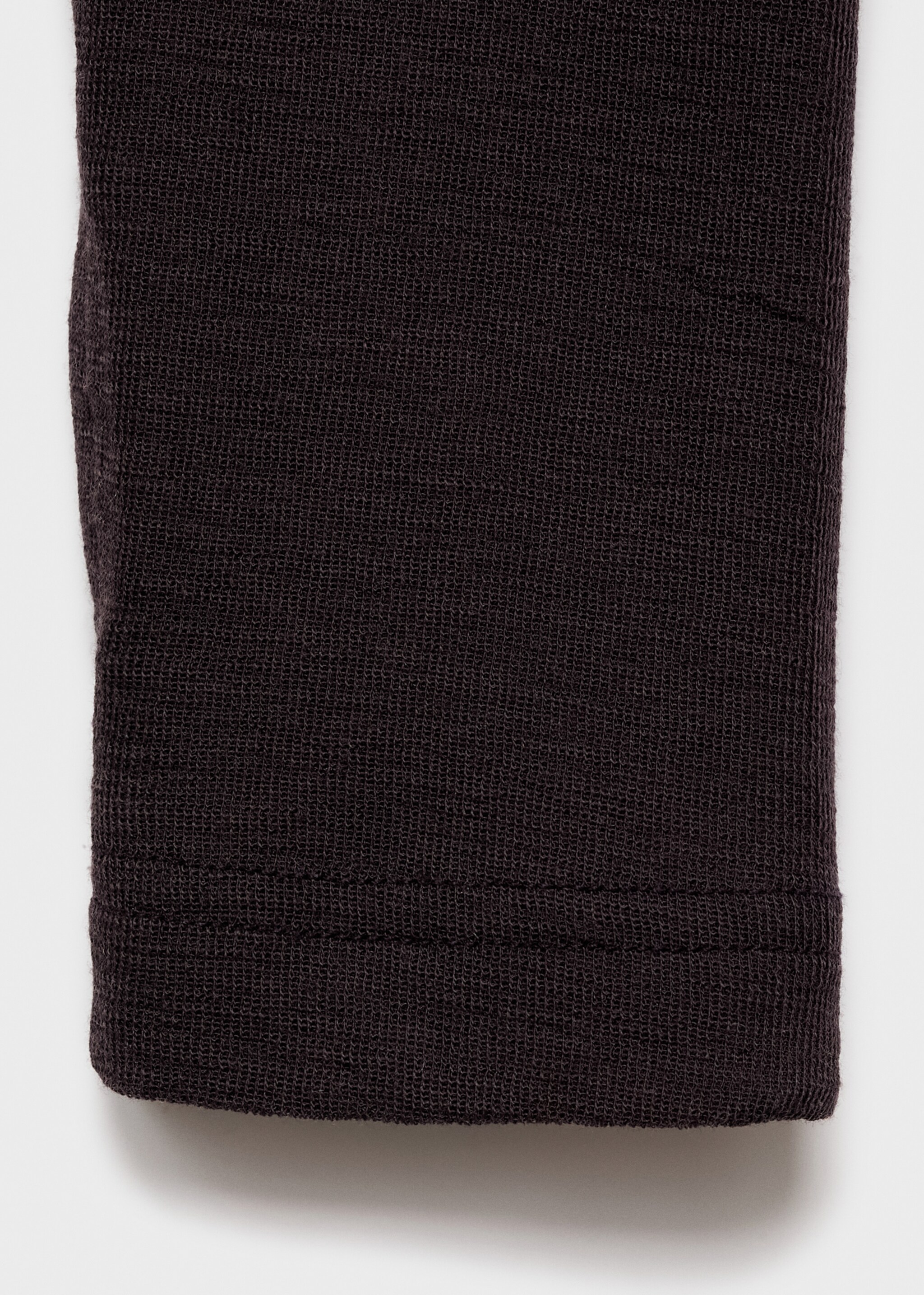 Wool hooded t-shirt - Details of the article 0, Cognac. Ref: 17024106-00.