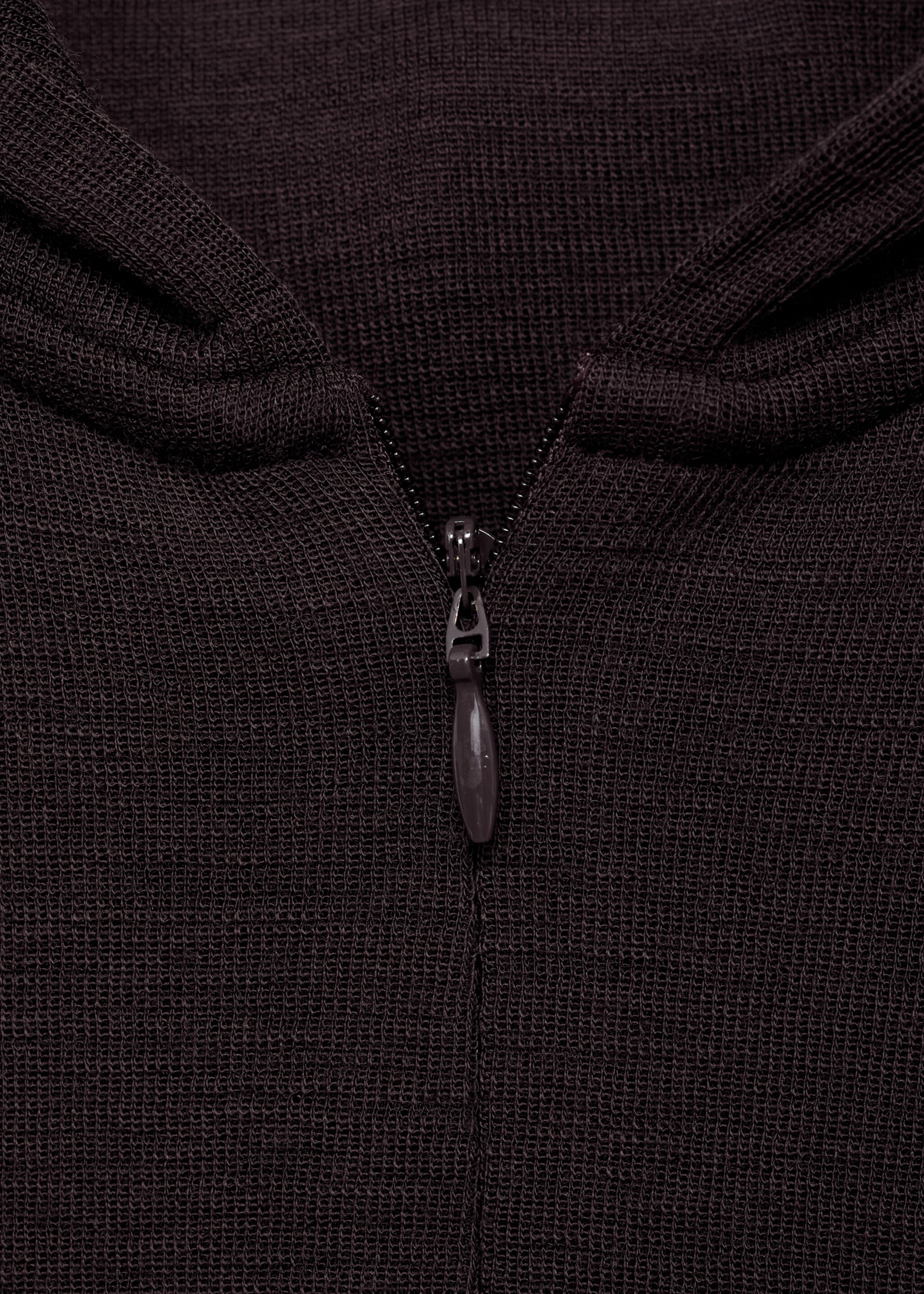 Wool hooded t-shirt - Details of the article 8, Cognac. Ref: 17024106-00.