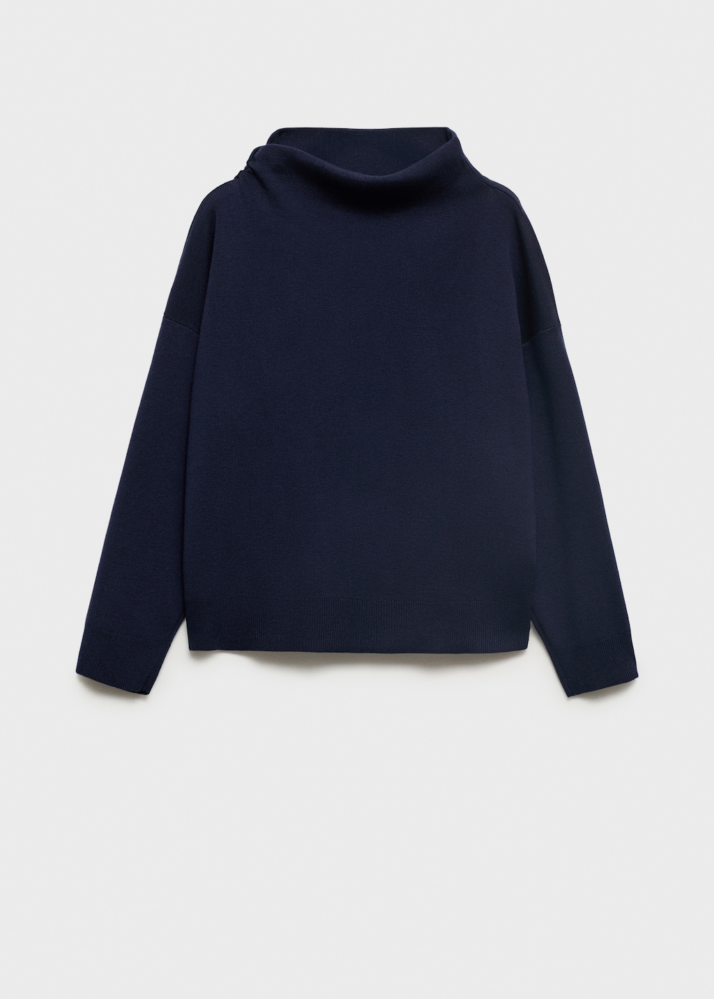 Mango Ruched turtleneck sweater