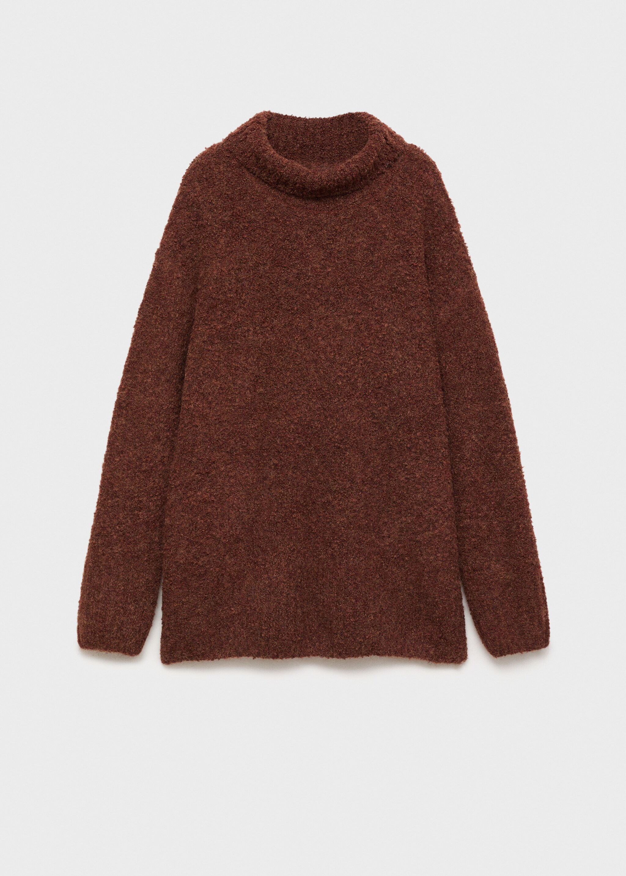 Jersey bouclé cuello alto - Artículo sin modelo, Cognac. Ref: 17024109-00.