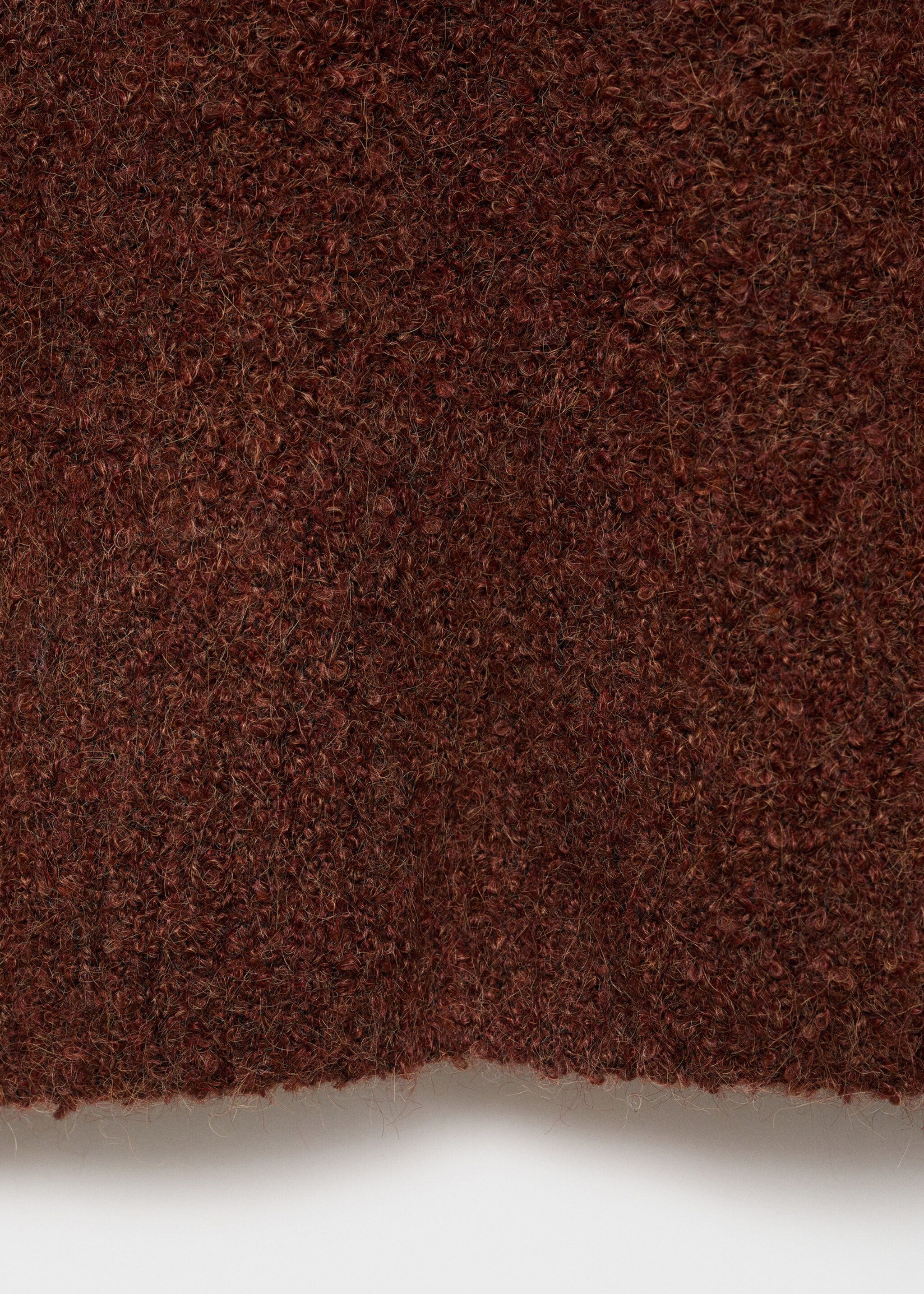 Jersey bouclé cuello alto - Detalle del artículo 0, Cognac. Ref: 17024109-00.