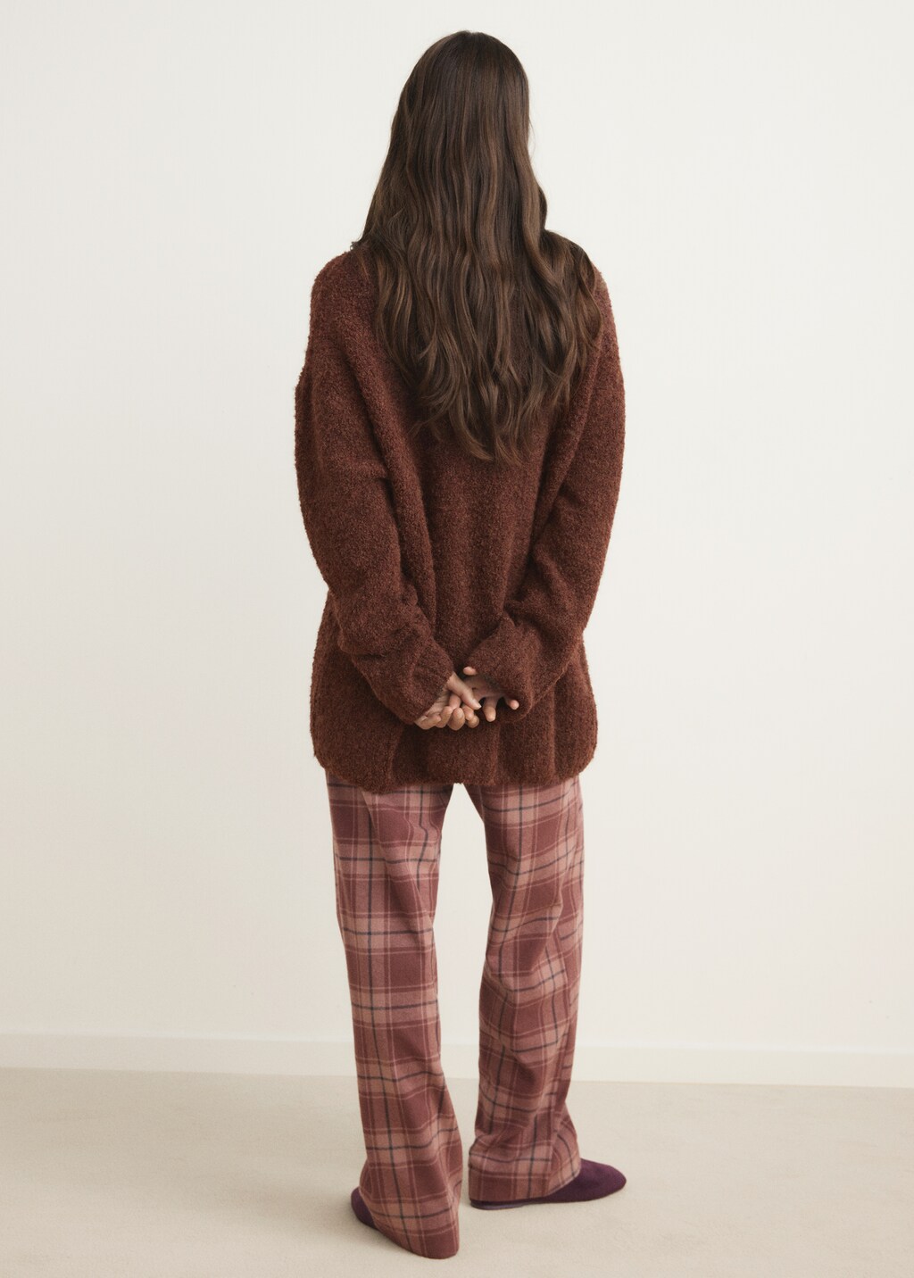 Mango Bouclé turtleneck sweater