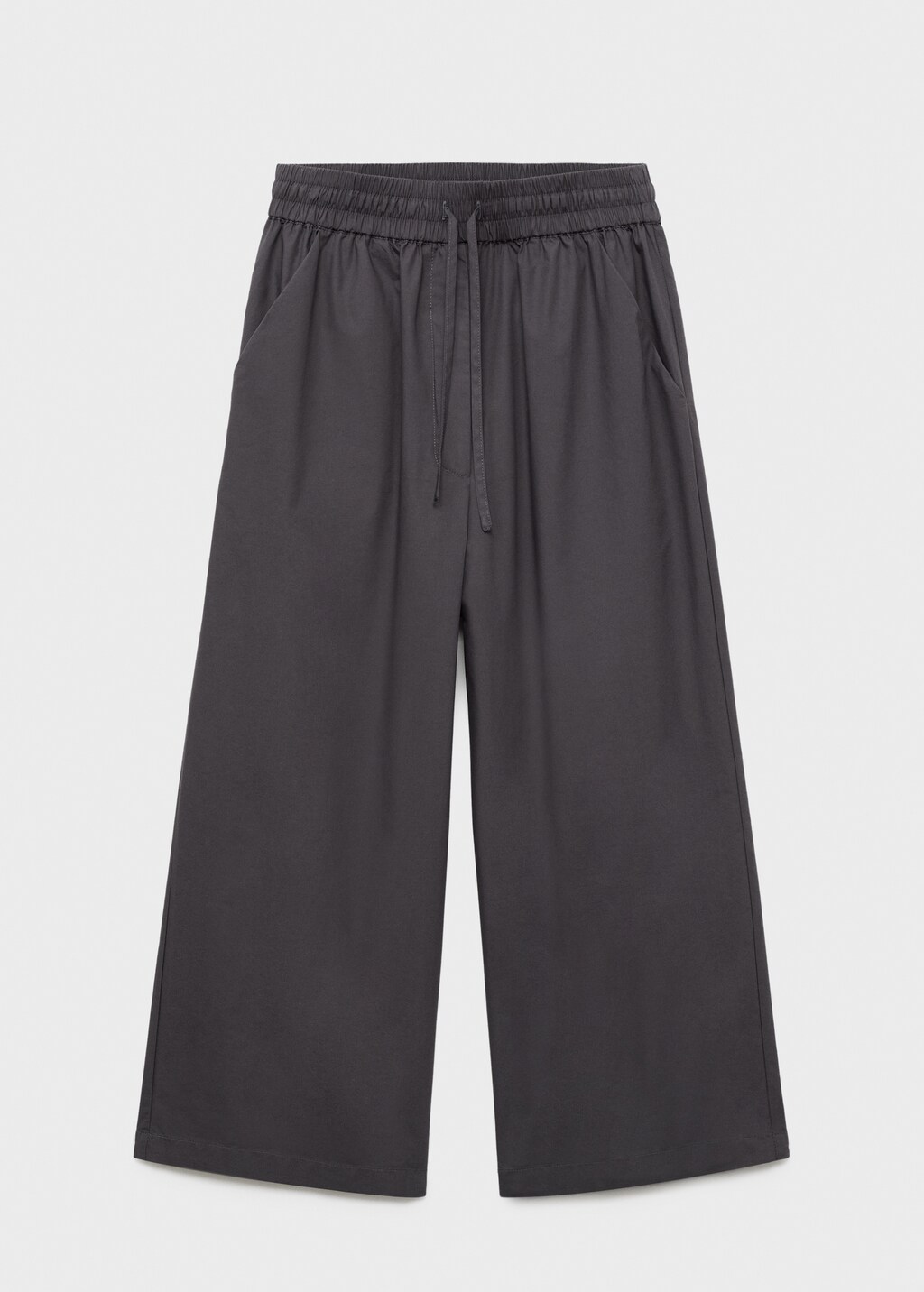 Cotton cropped pants with pockets - image 5