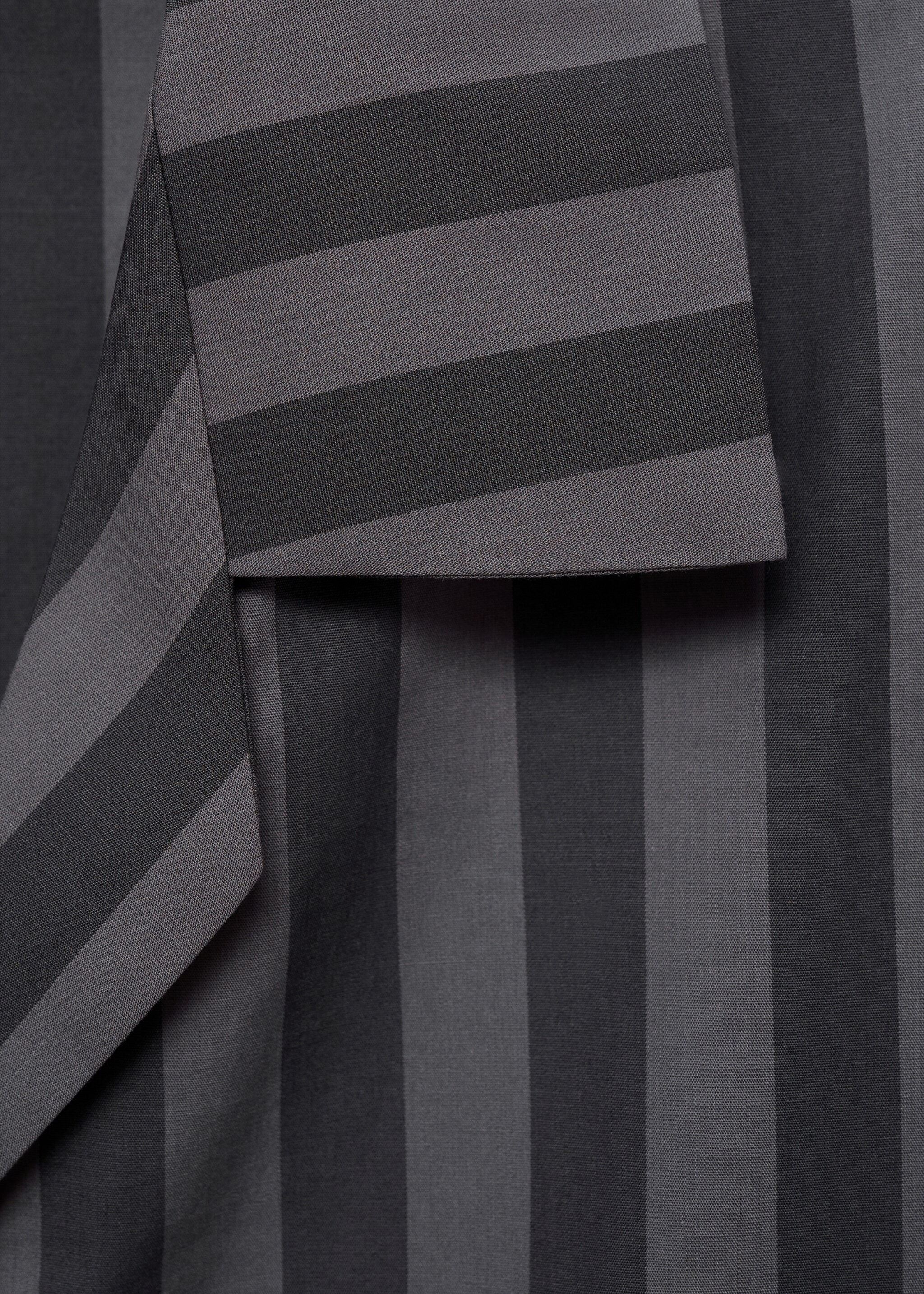 Woven striped pyjama top - Details of the article 0, Grey. Ref: 17024111-00.