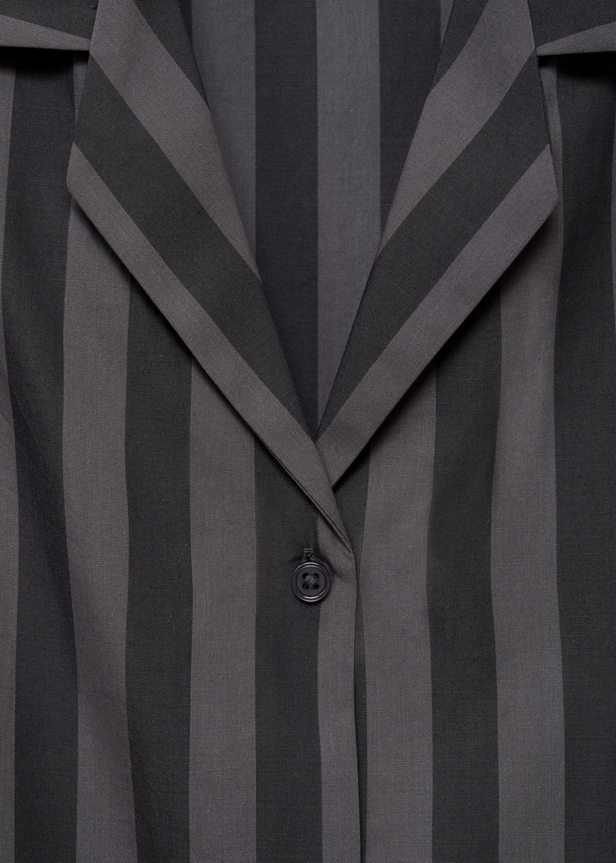 Woven striped pyjama top - Details of the article 8, Grey. Ref: 17024111-00.