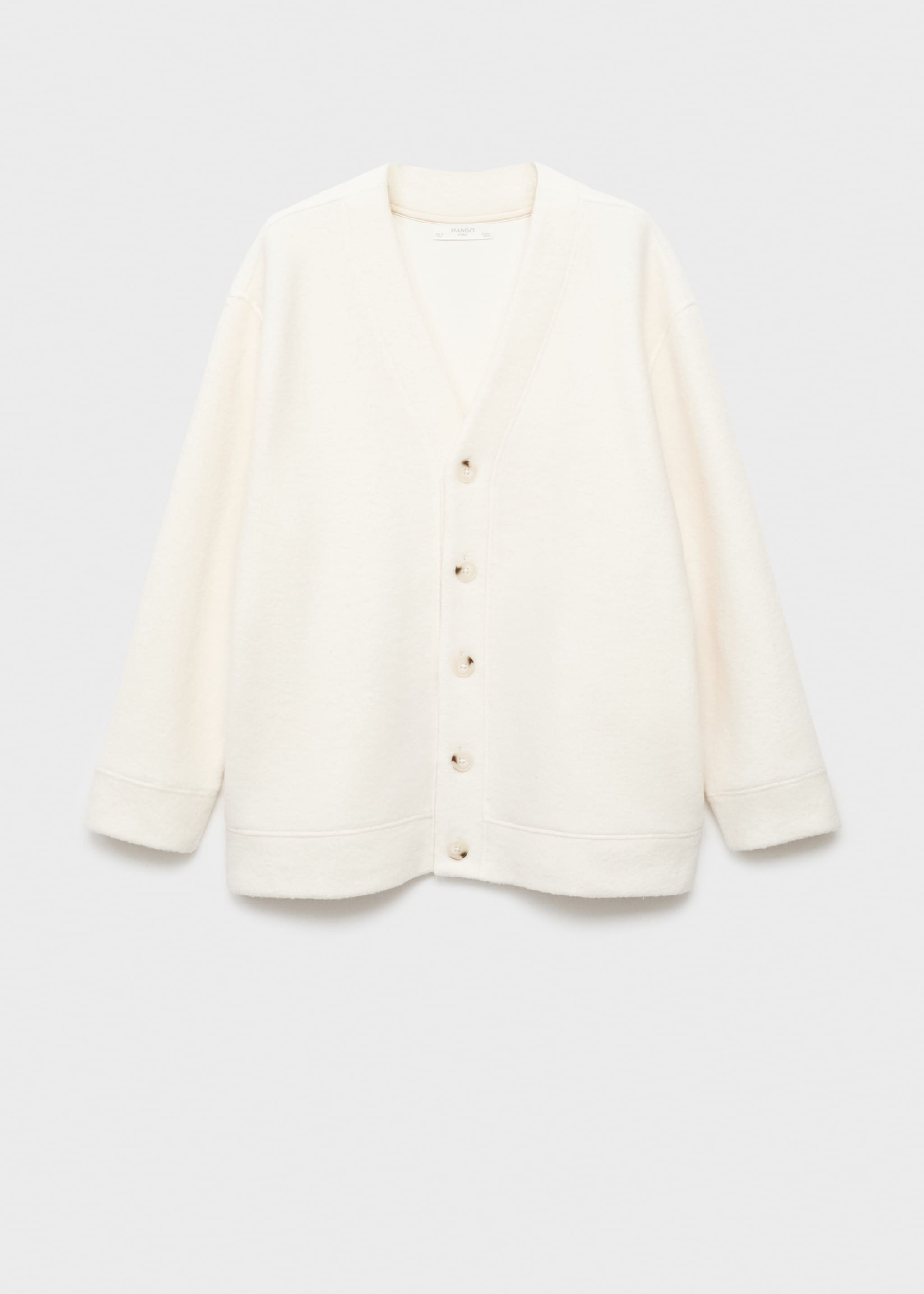 Cotton and wool cardigan with button fasteners - Article without model