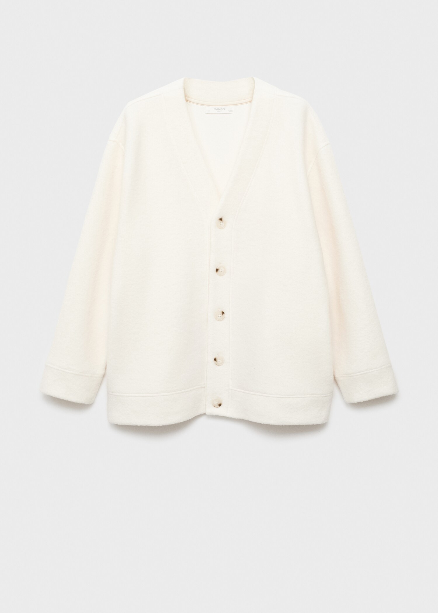 Cotton and wool cardigan with button fasteners - Article without model