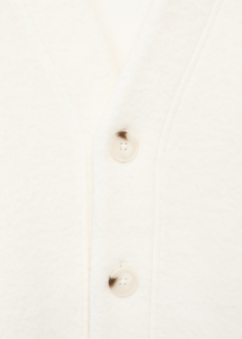 Cotton and wool cardigan with button fasteners