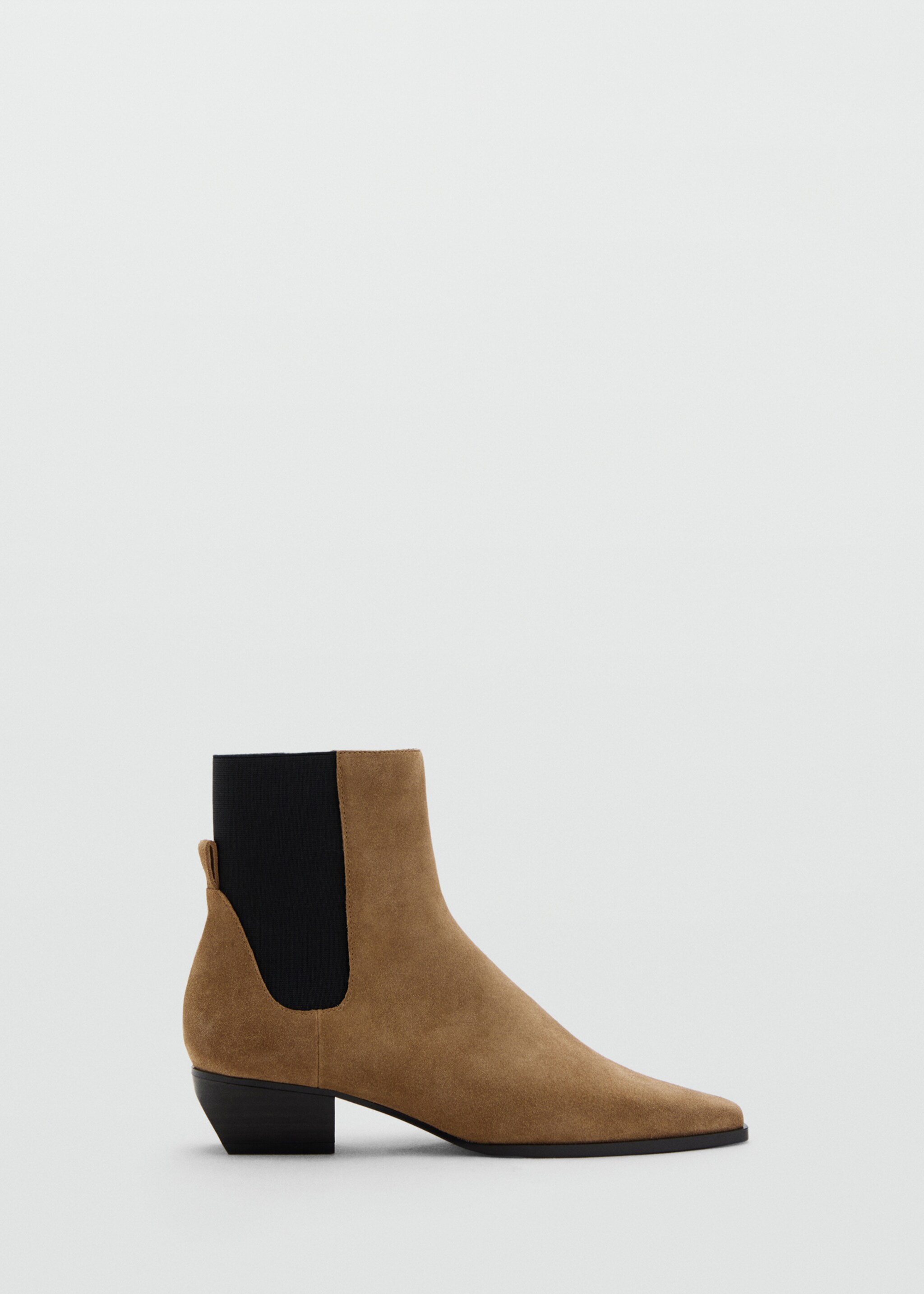 Heel suede ankle boot - Article without model, Medium Brown. Ref: 17024114-00.