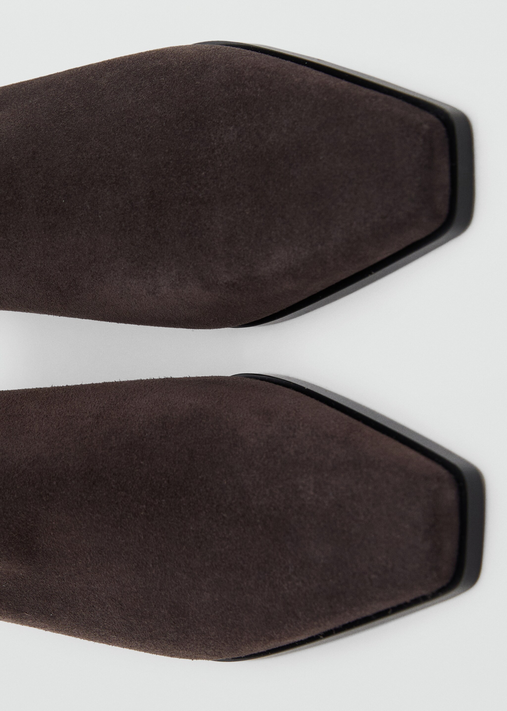 Heel suede ankle boot - Details of the article 2, Grey. Ref: 17024114-00.