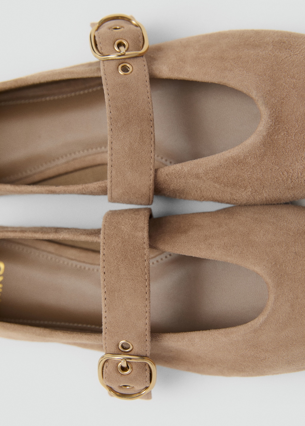 Suede leather ballet flats