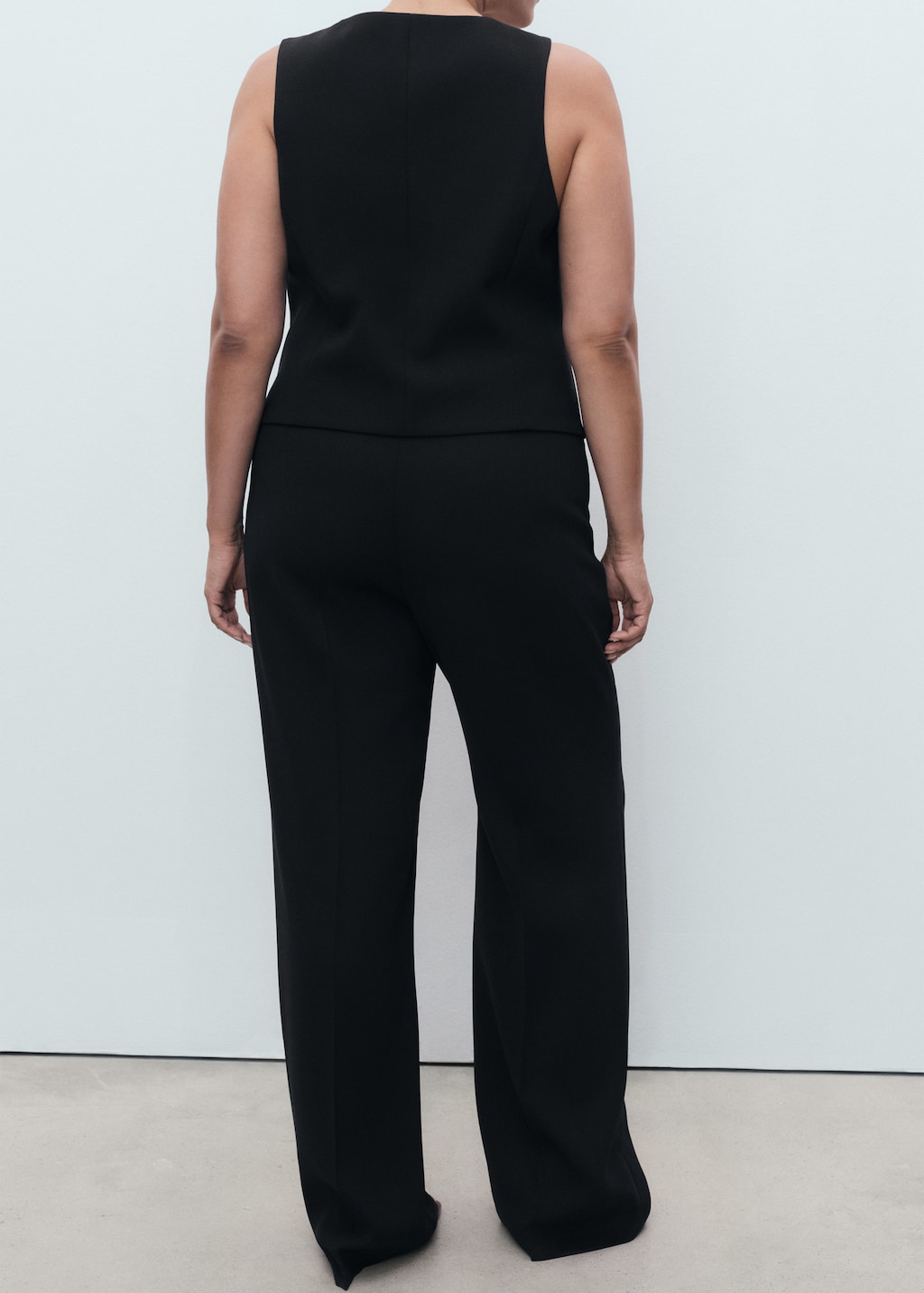 Straight mid-rise suit pants