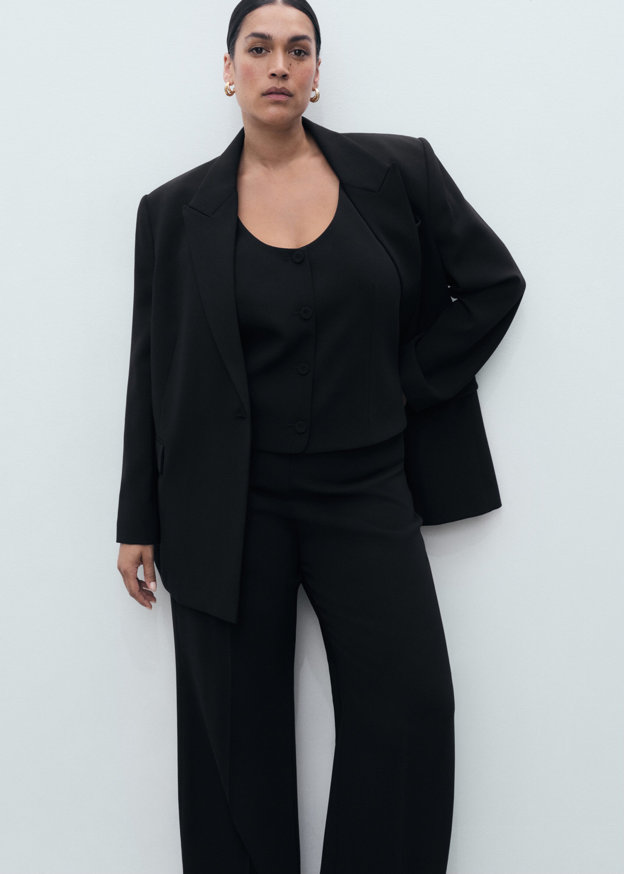 Straight mid-rise suit trousers - Details of the article 5