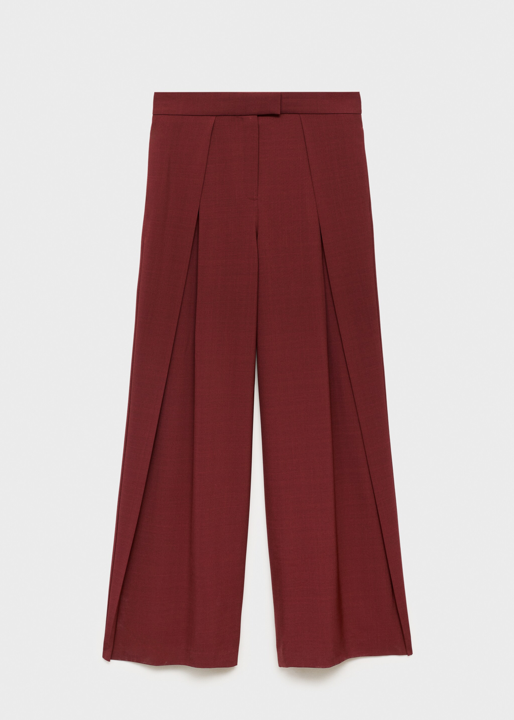 Wide-leg pleated suit trousers - Article without model, Dark Orange. Ref: 17024120-00.