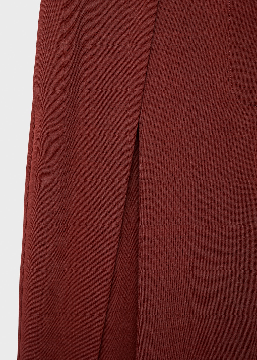 Wide-leg pleated suit pants